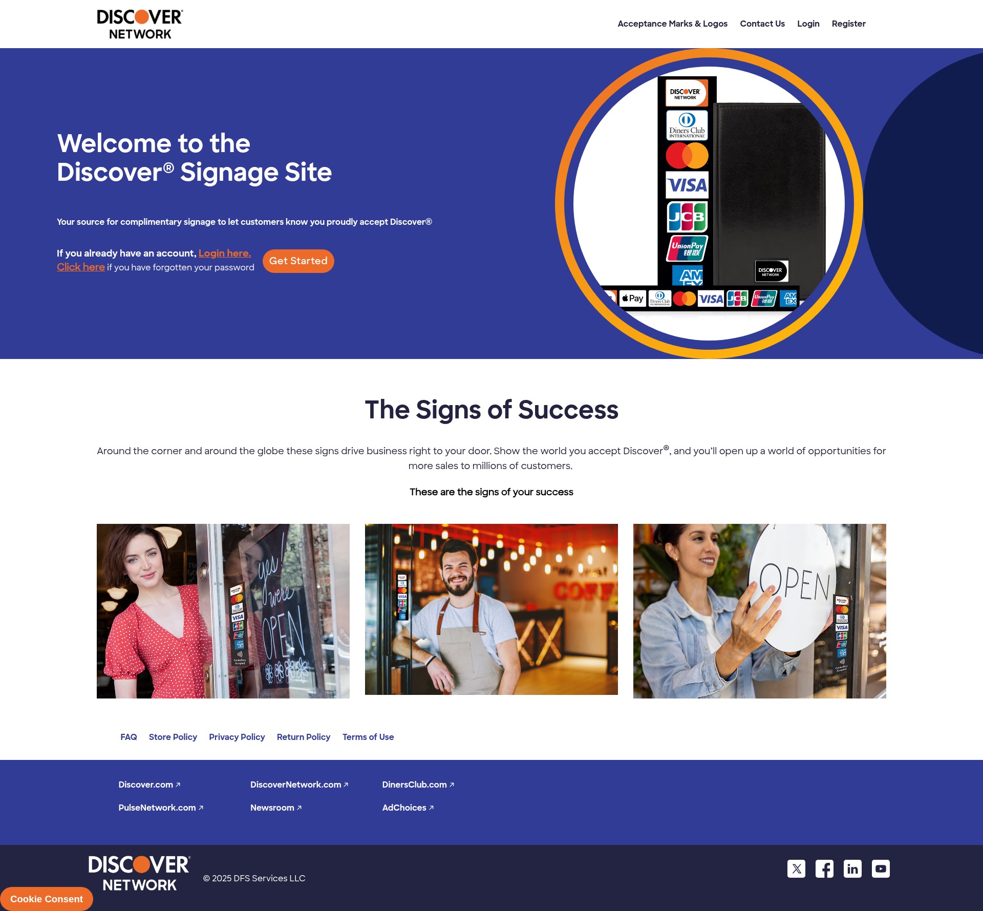 Screenshot of www.discoversignage.com