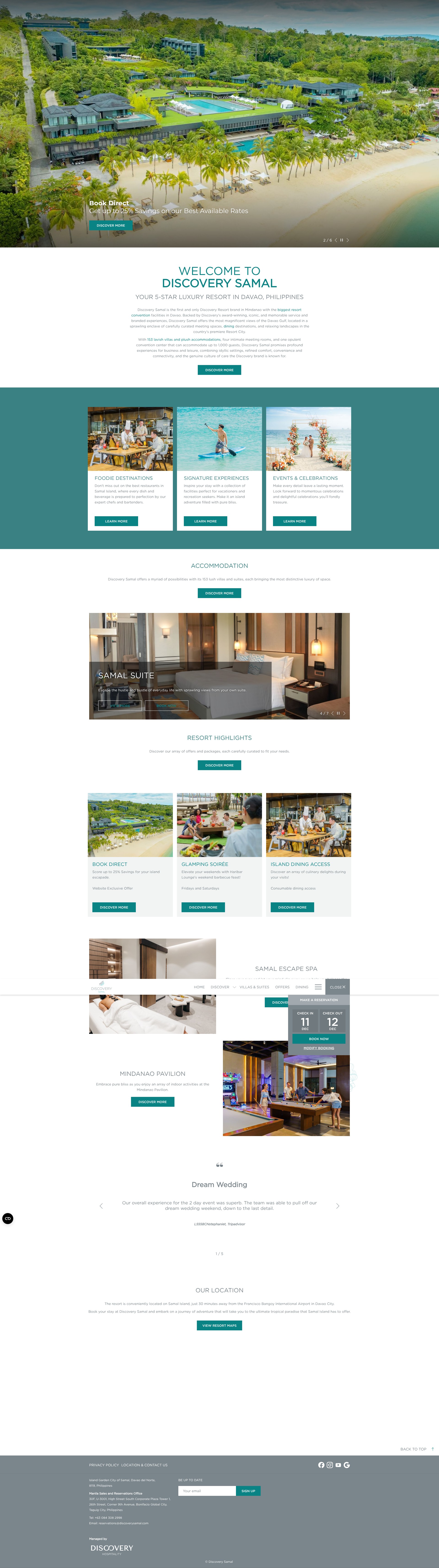 Screenshot of www.discoverysamal.com
