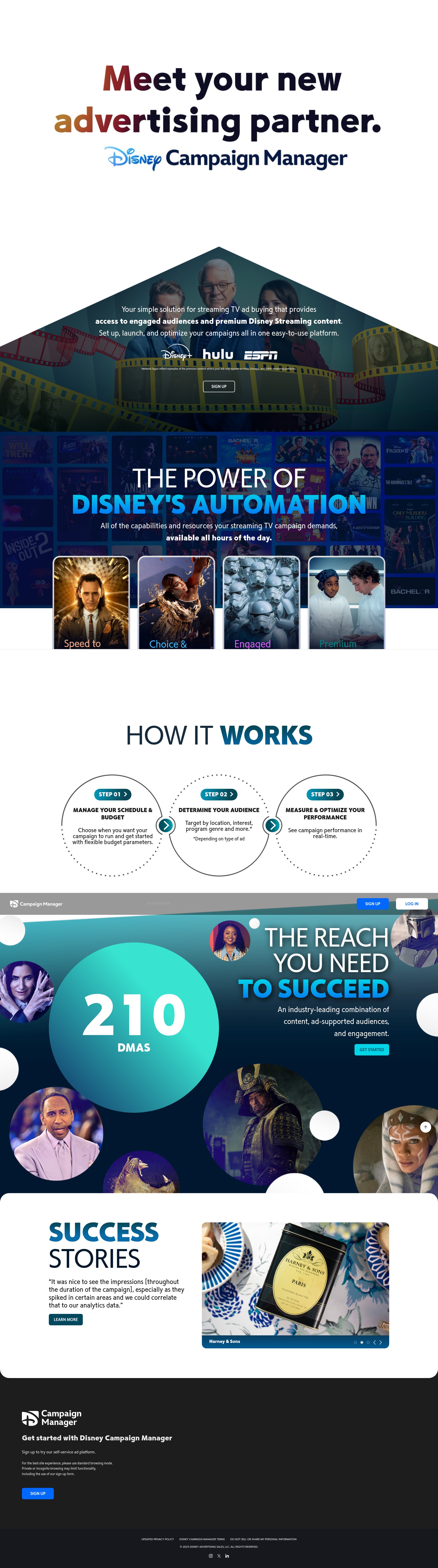 Screenshot of www.disneycampaignmanager.com