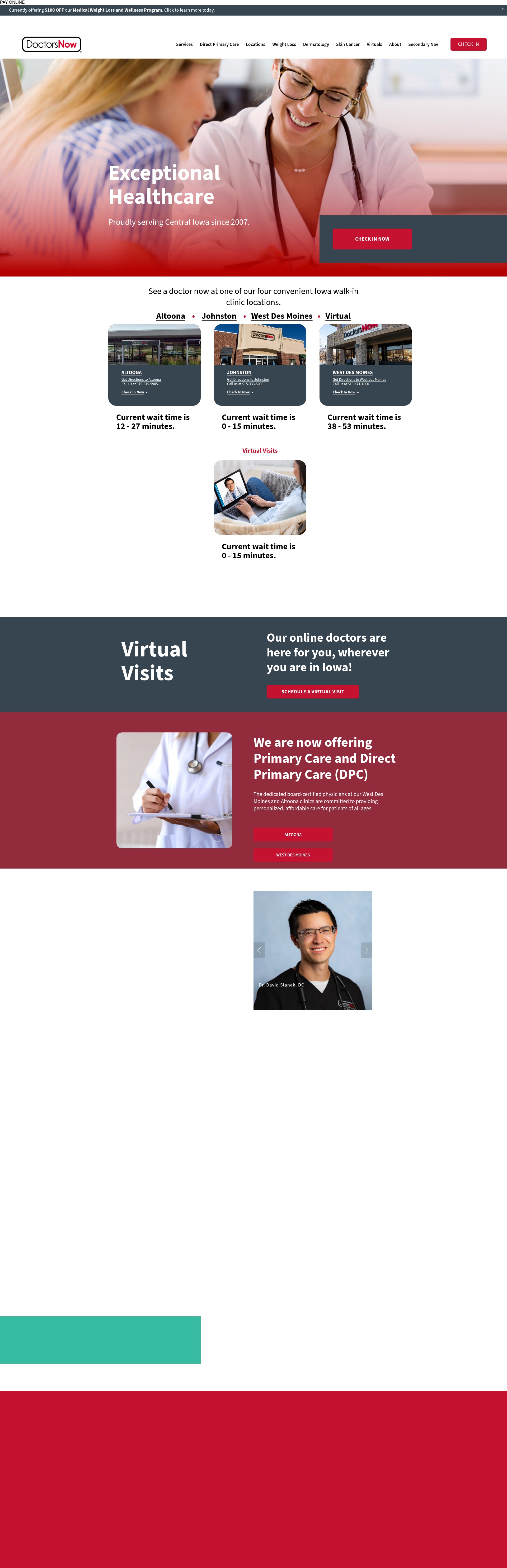 Screenshot of www.doctorsnow.com