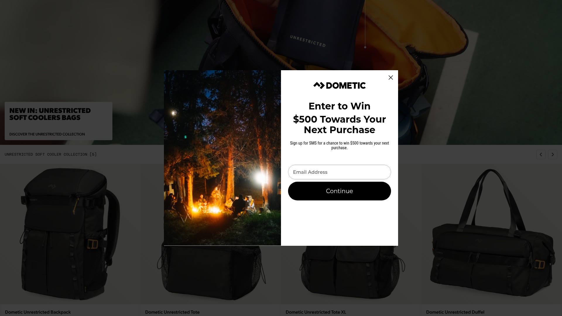 Screenshot of www.dometic.com