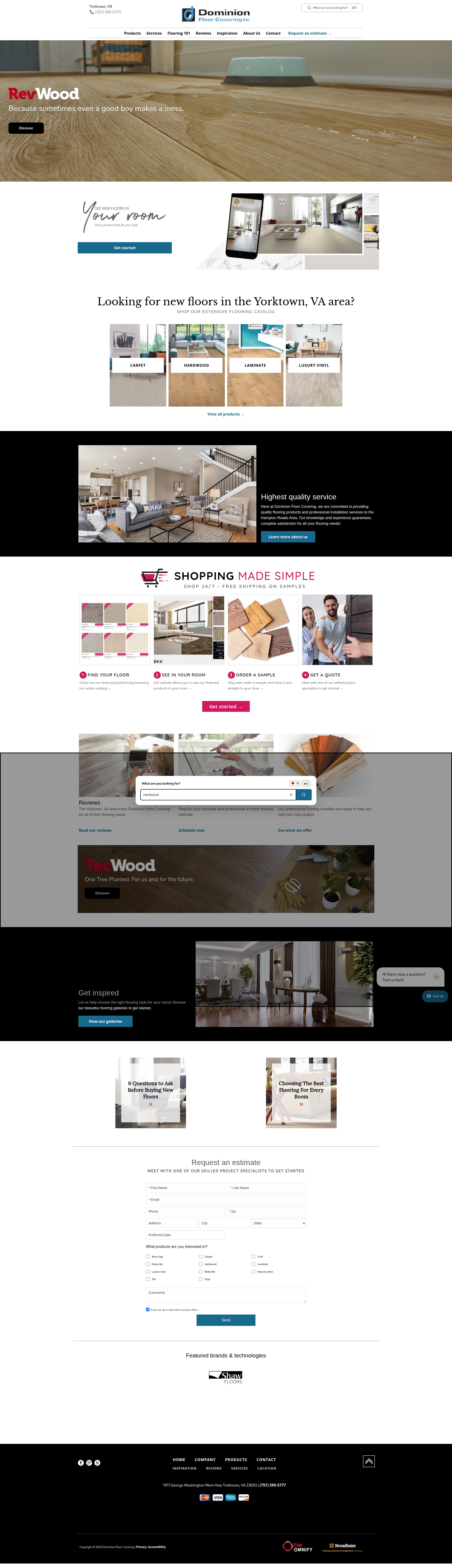 Screenshot of www.domfloors.com