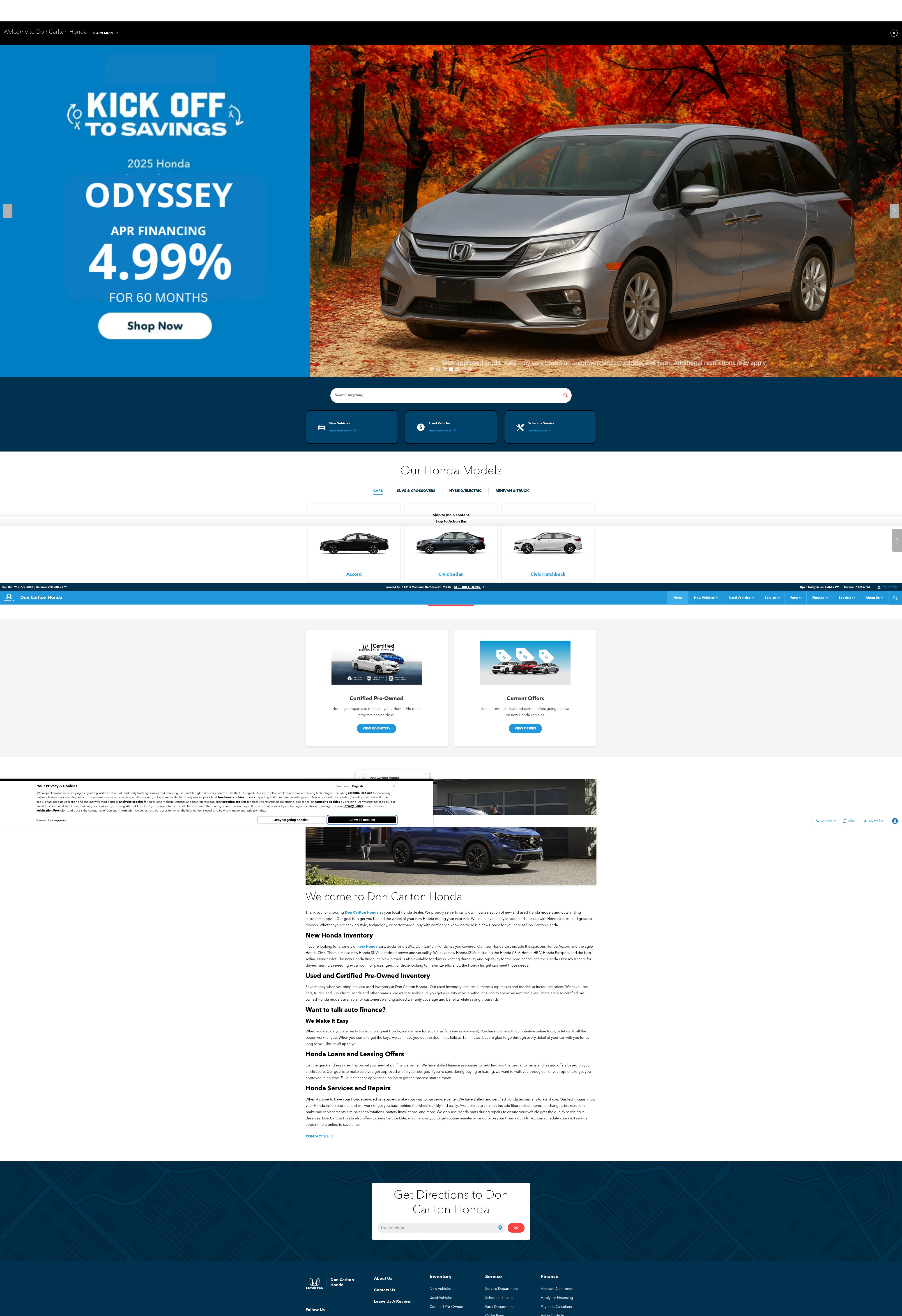 Screenshot of www.doncarltonhonda.com