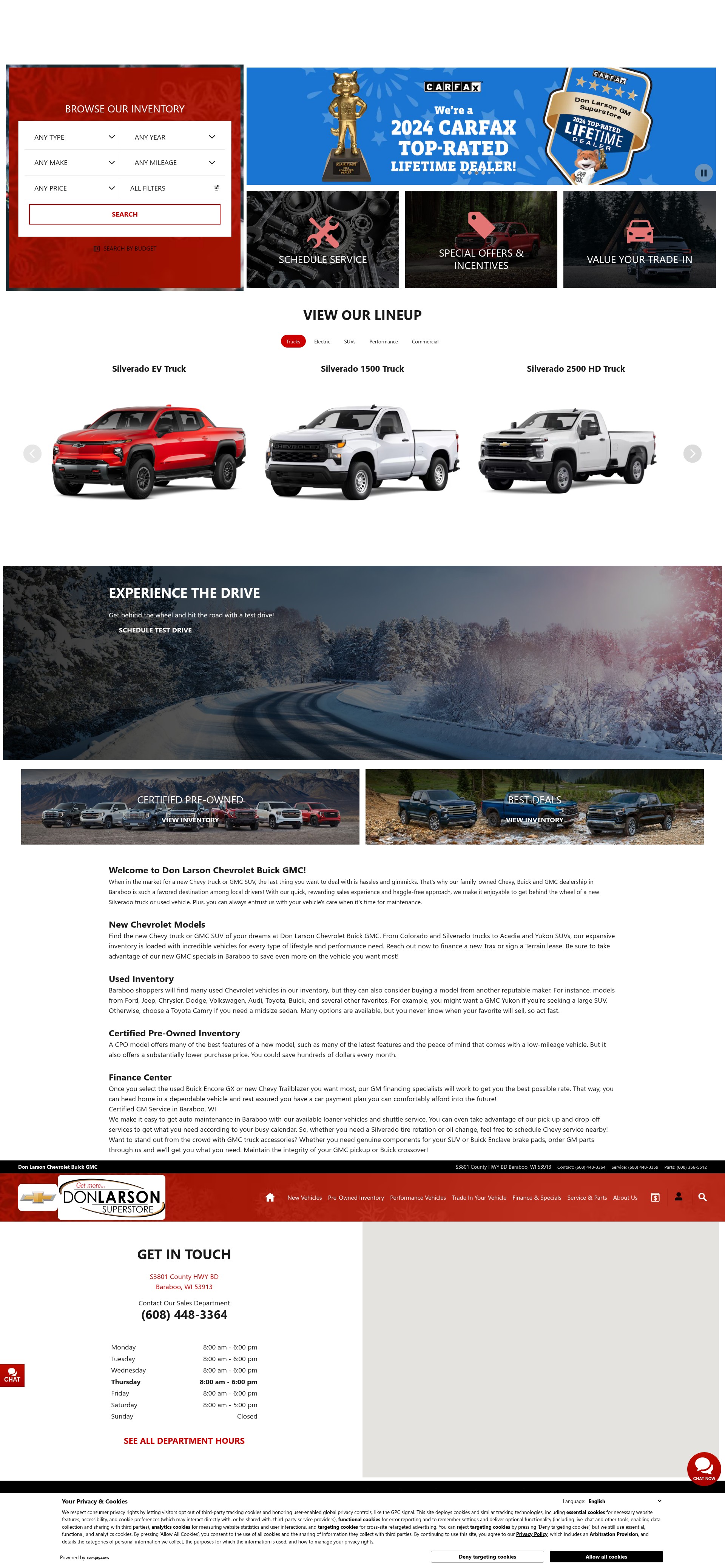Screenshot of www.donlarsonchevroletbuickgmc.com