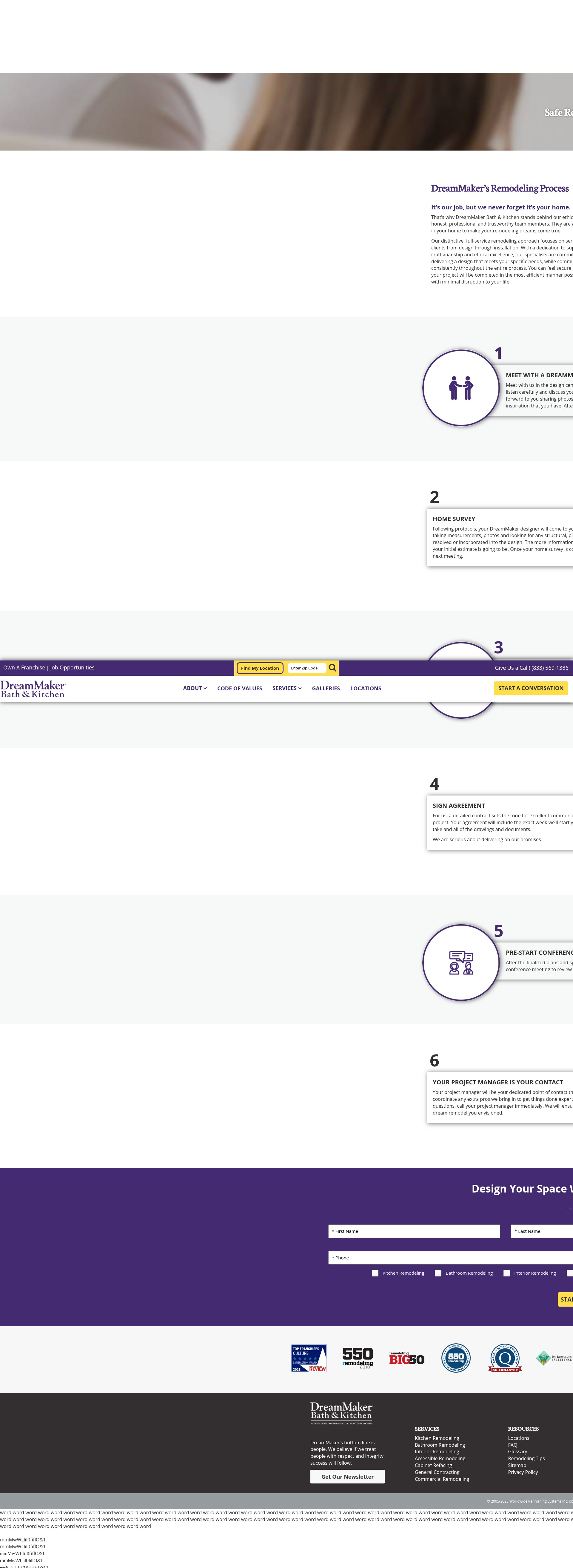 Screenshot of www.dreammaker-remodel.com
