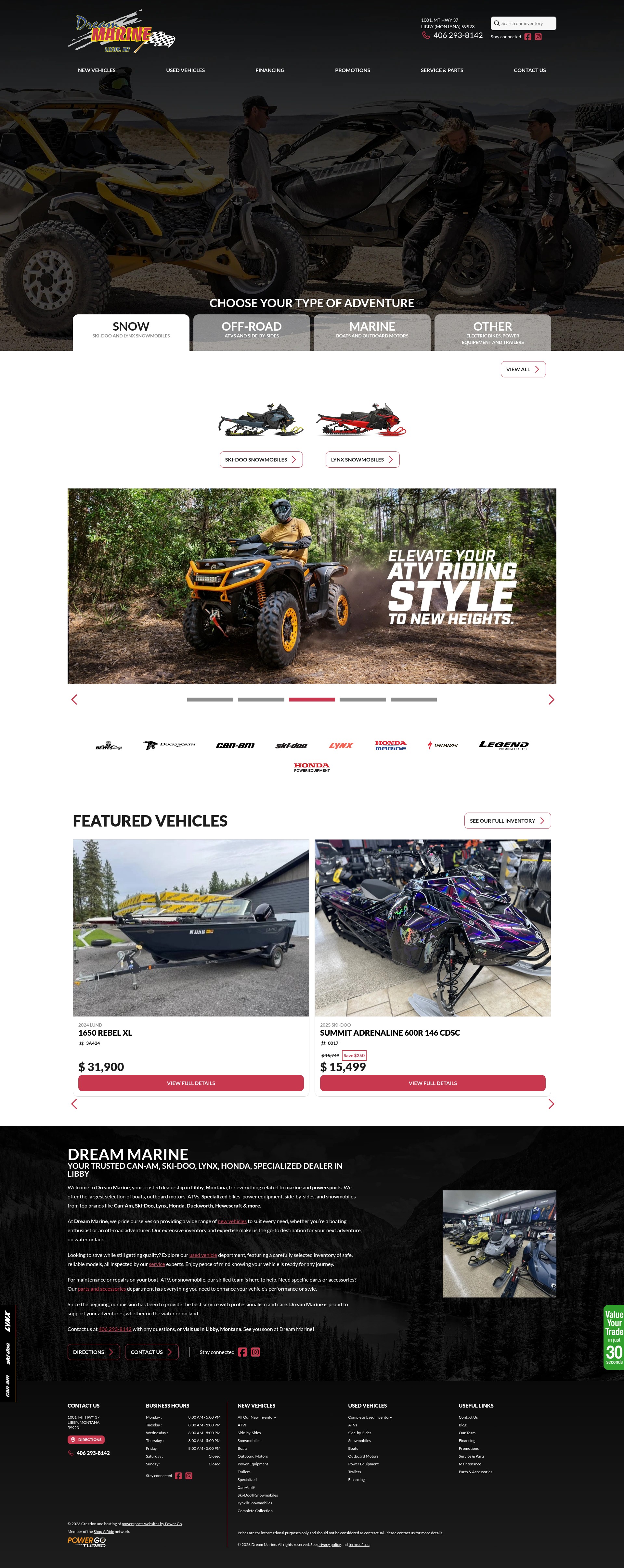 Screenshot of www.dreammarine.net