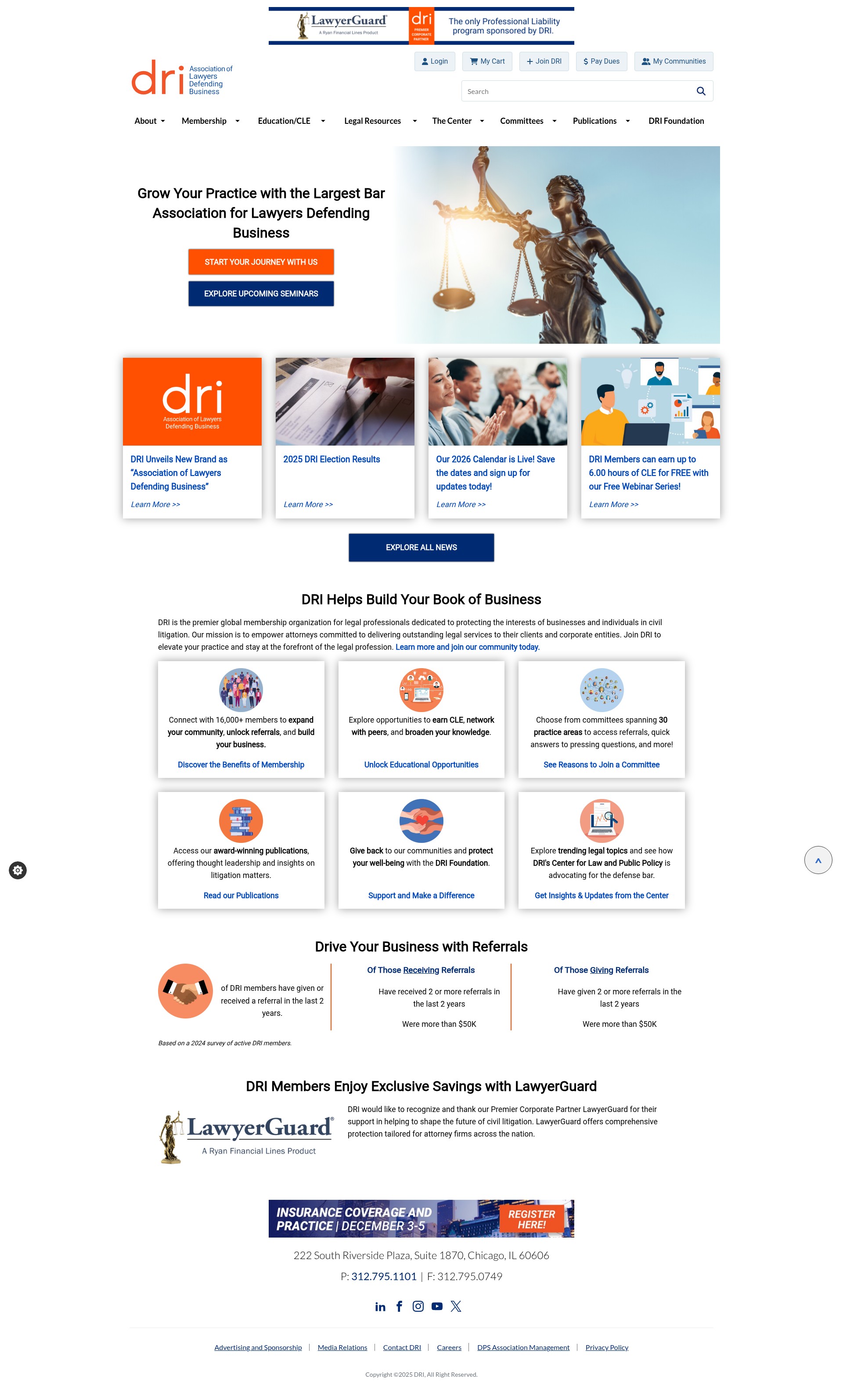 Screenshot of www.dri.org