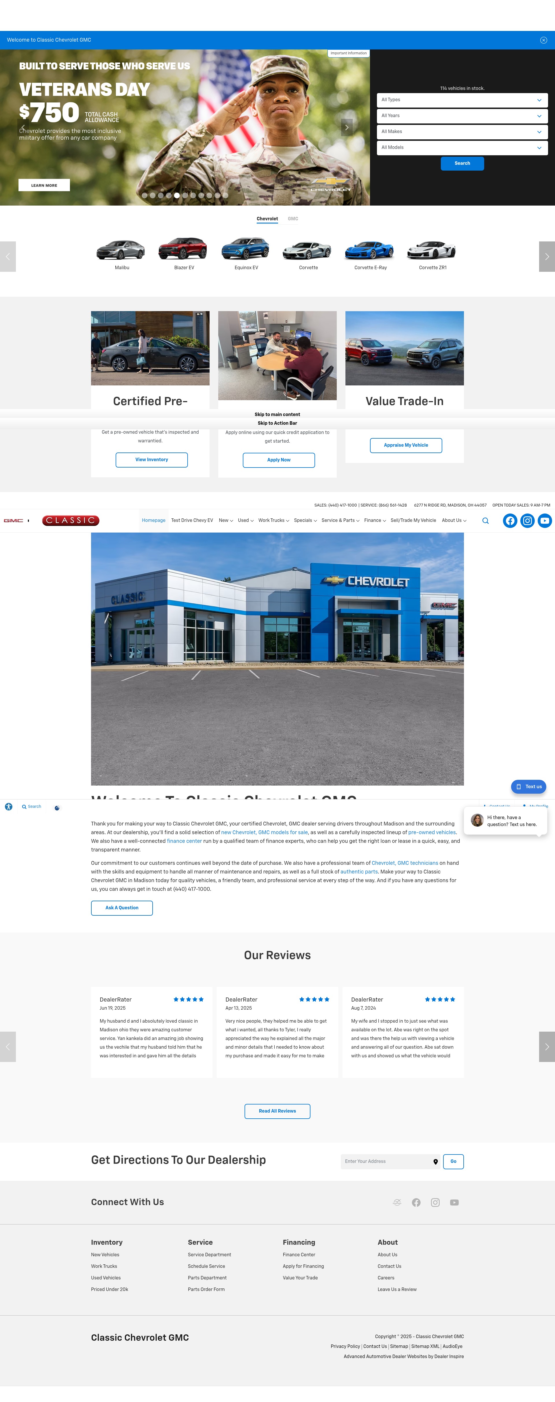 Screenshot of www.driveclassicgm.com