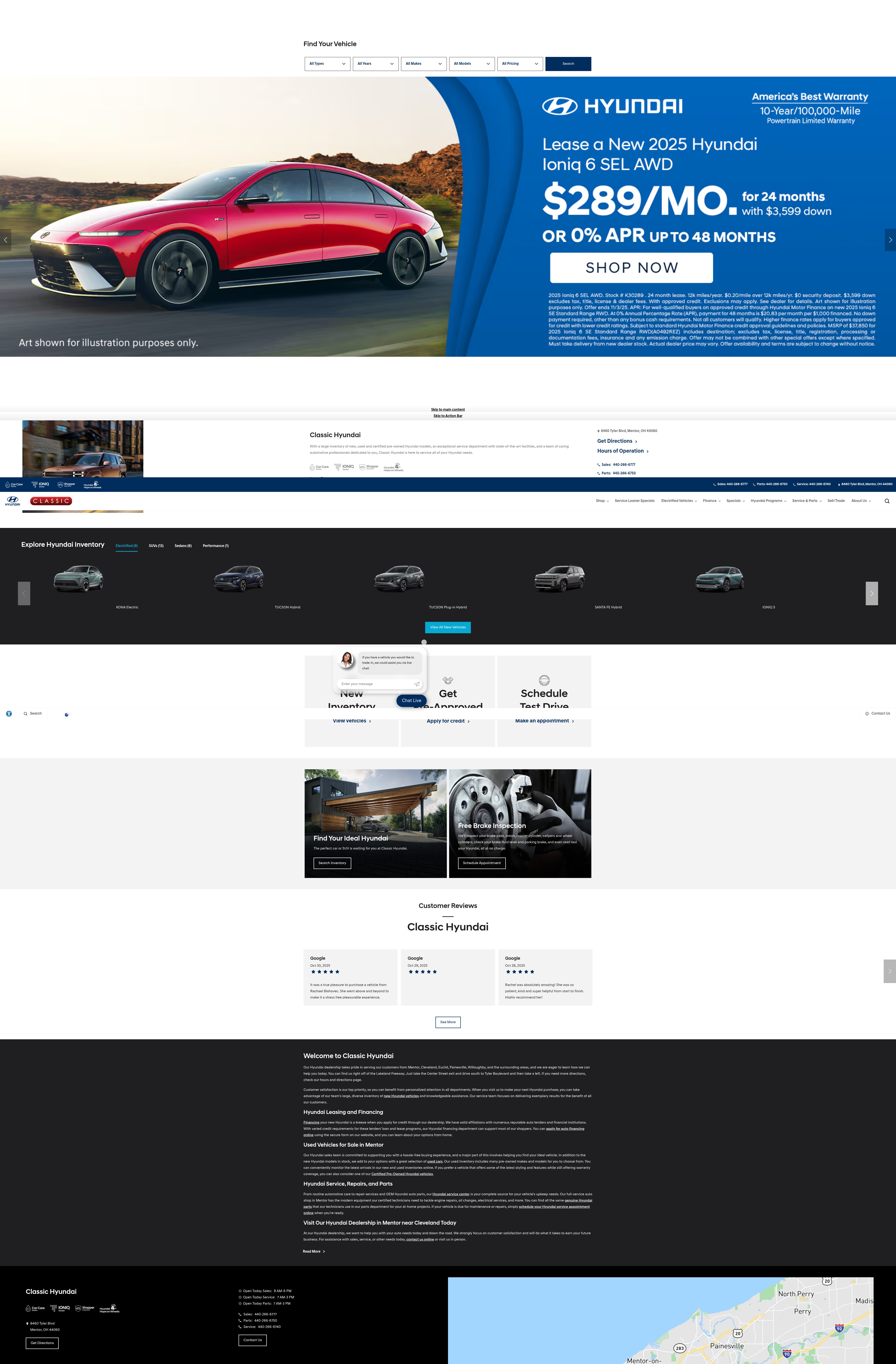 Screenshot of www.driveclassichyundai.com