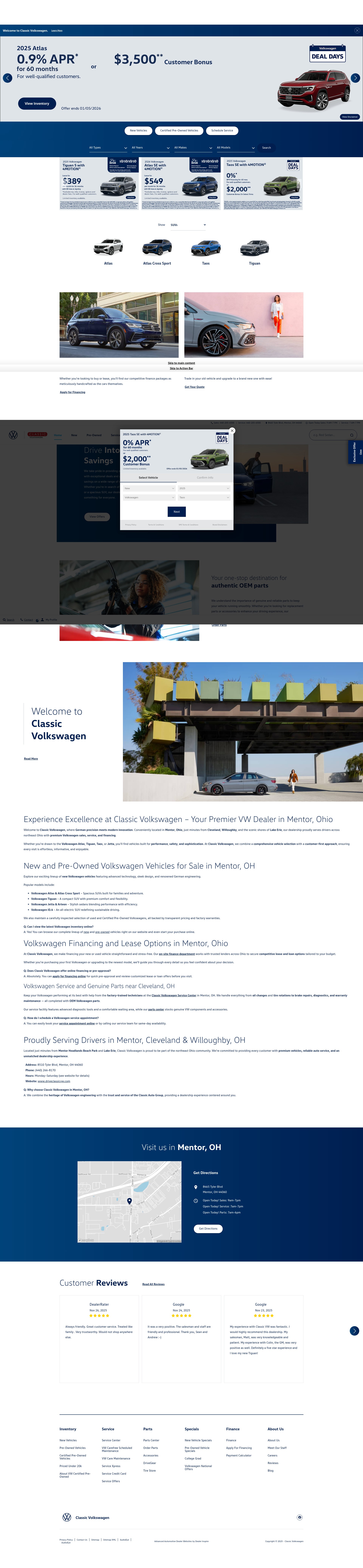Screenshot of www.driveclassicvw.com