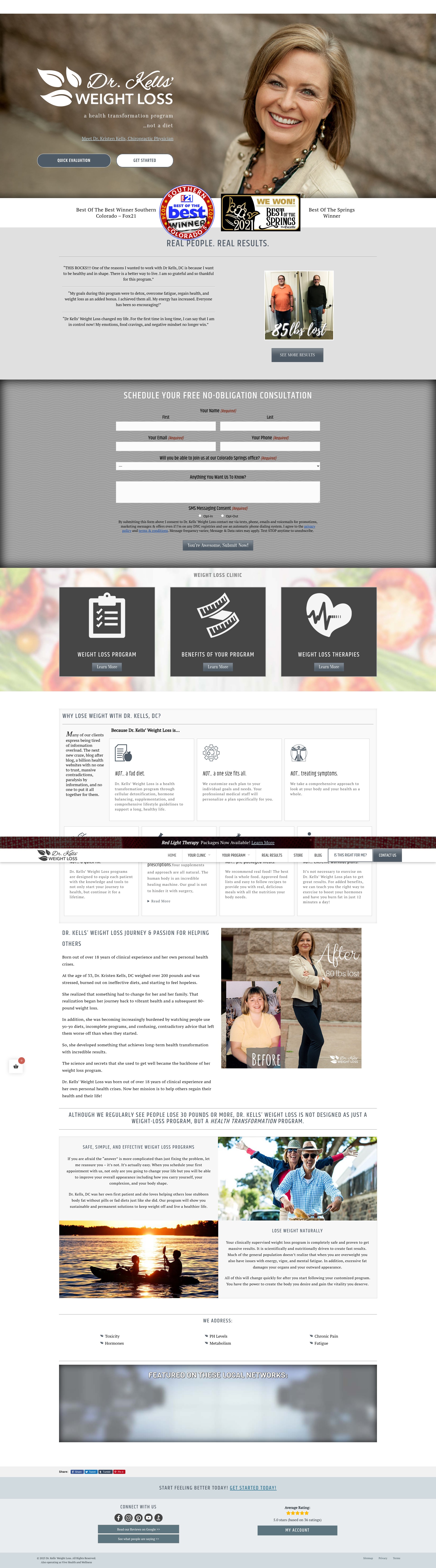 Screenshot of www.drkellsweightloss.com