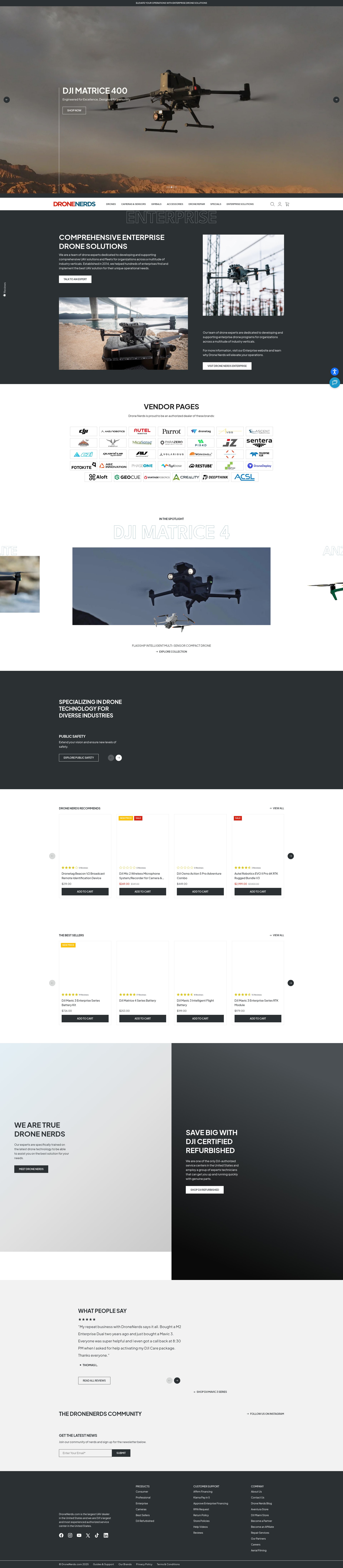 Screenshot of www.dronenerds.com