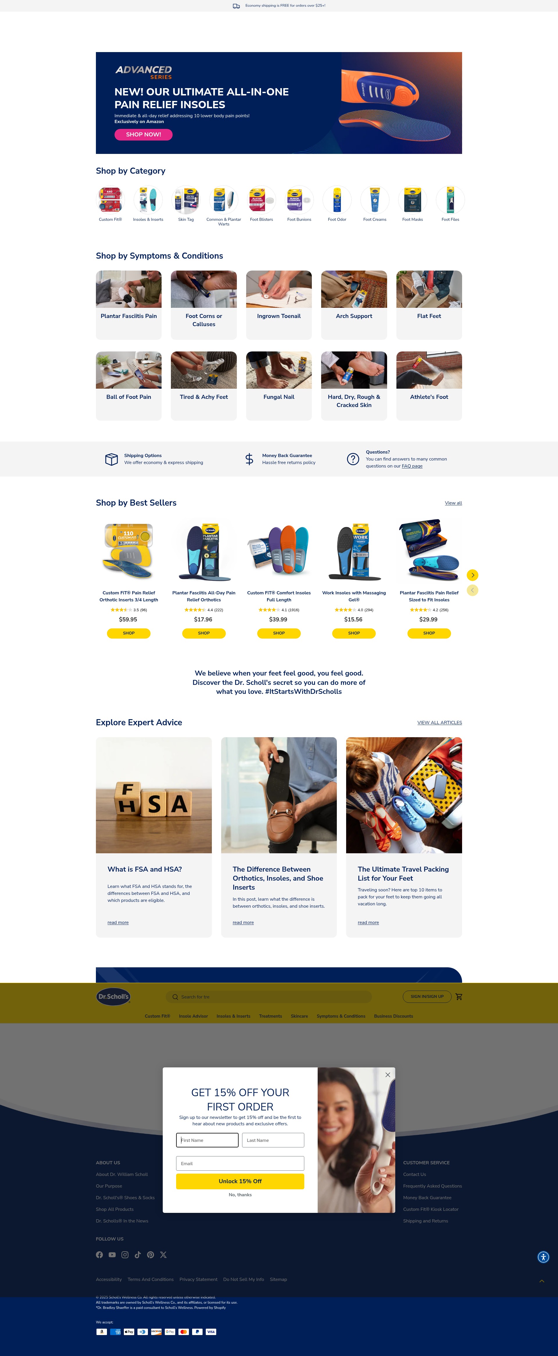 Screenshot of www.drscholls.com
