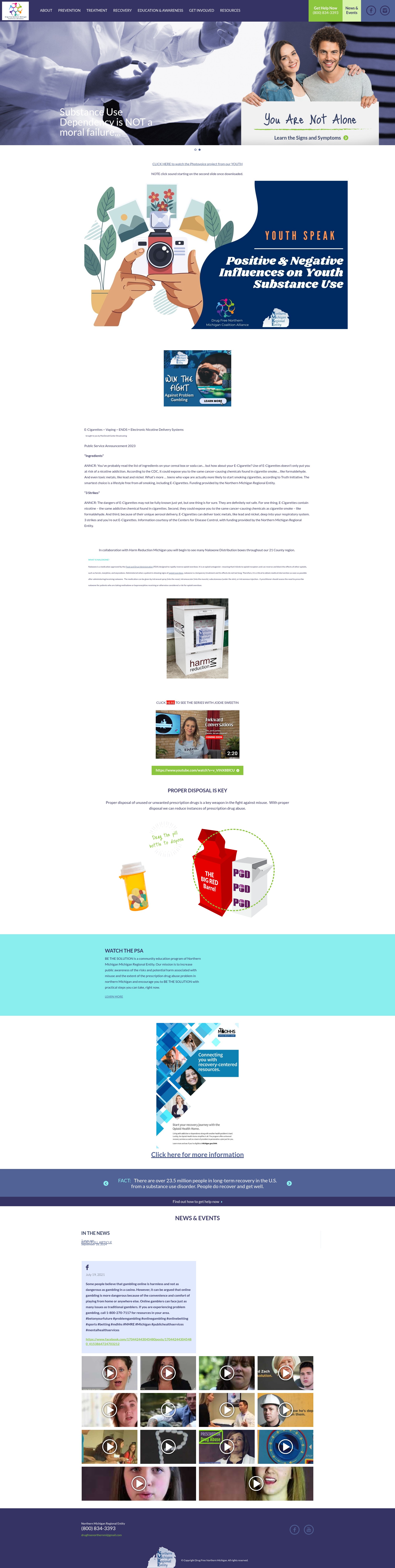 Screenshot of www.drugfreenorthernmichigan.net