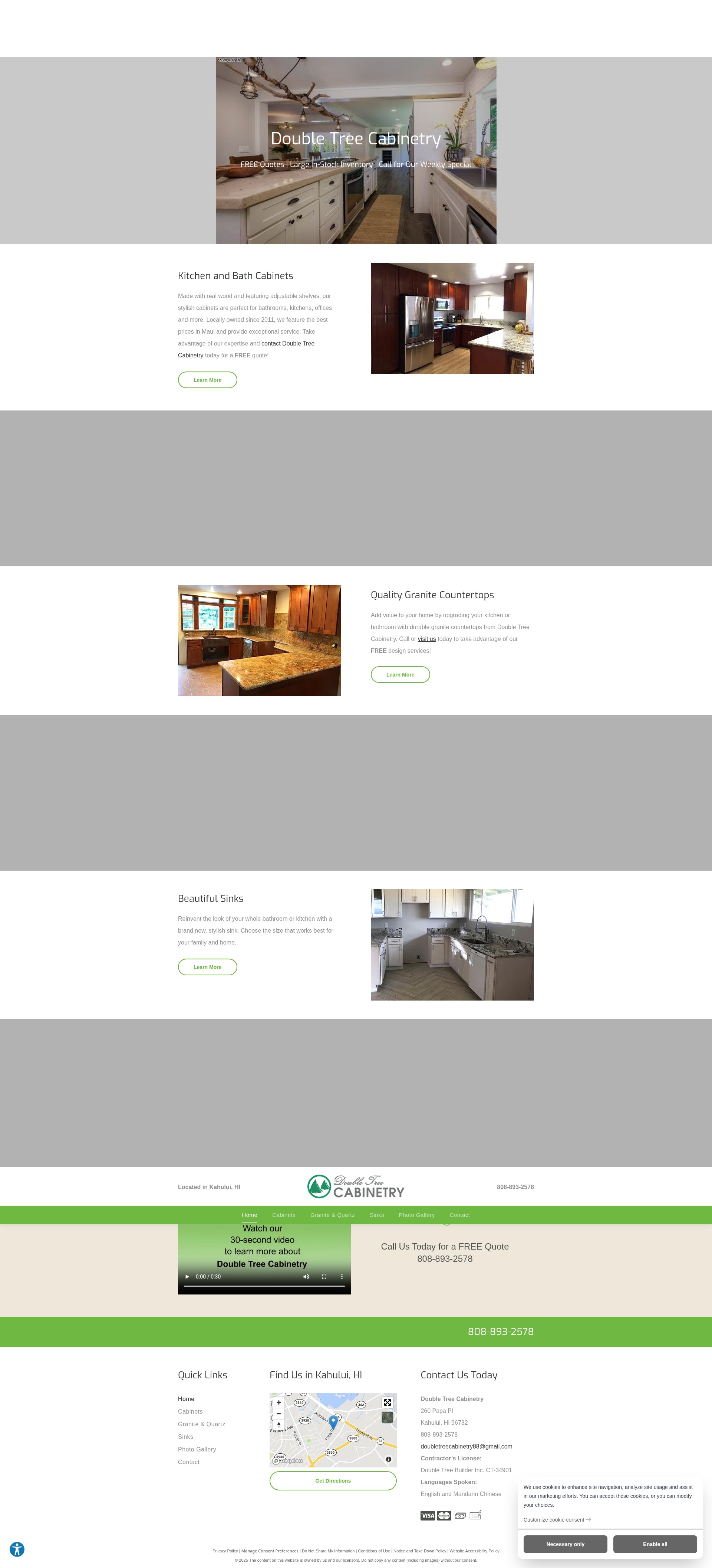 Screenshot of www.dtcabinetsmaui.com