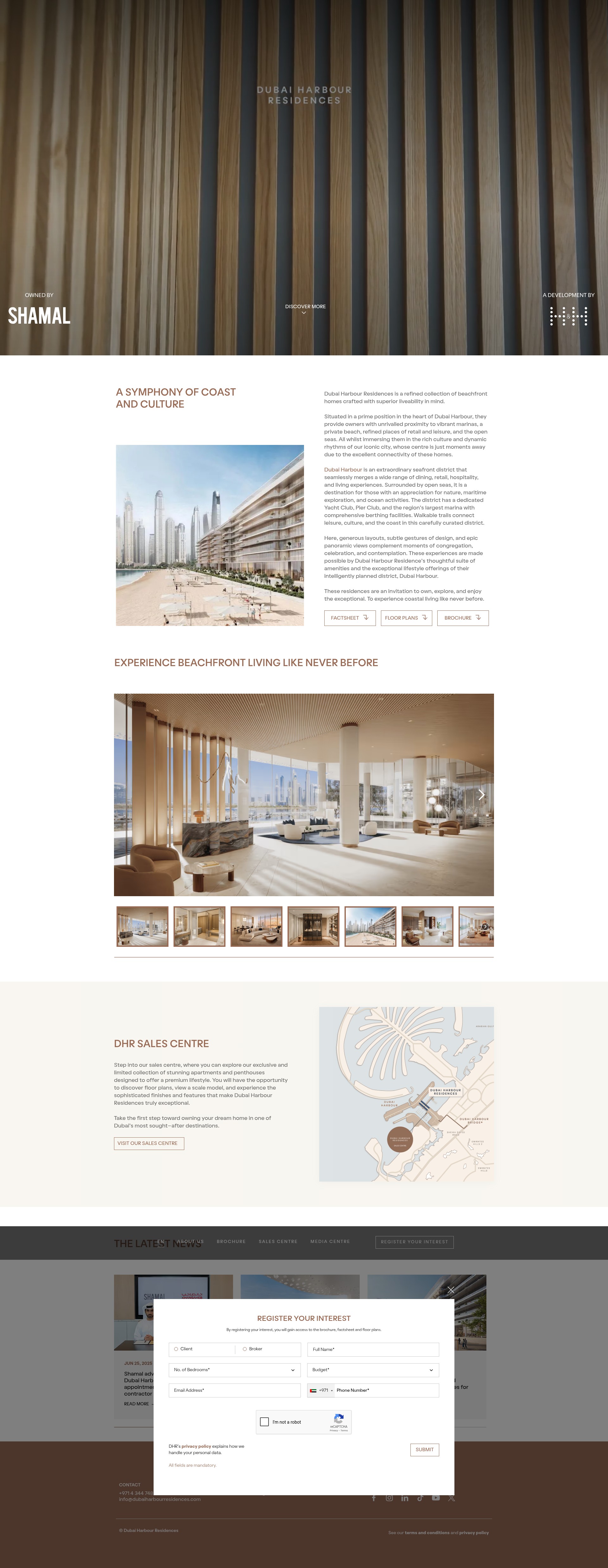 Screenshot of www.dubaiharbourresidences.com