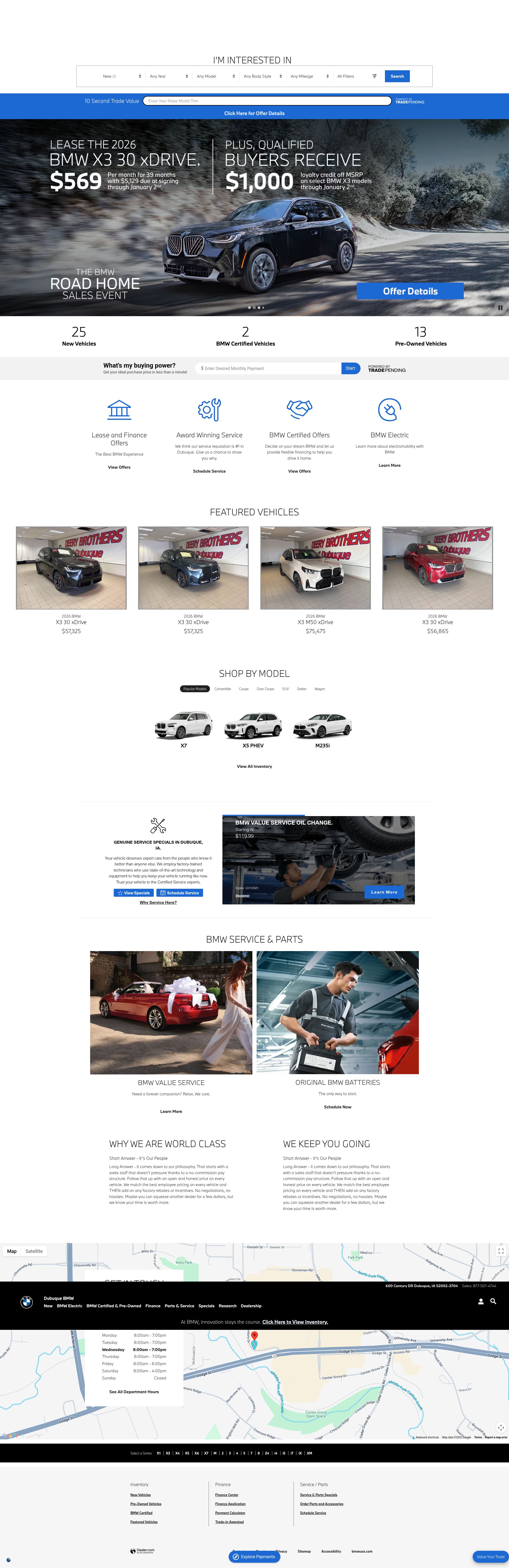 Screenshot of www.dubuquebmw.com