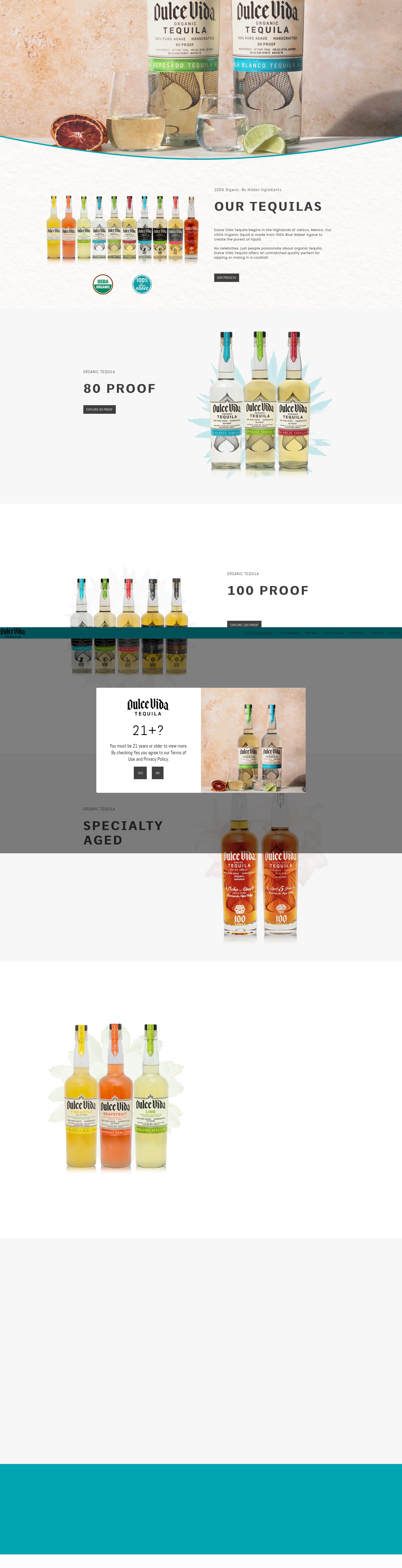 Screenshot of www.dulcevidaspirits.com