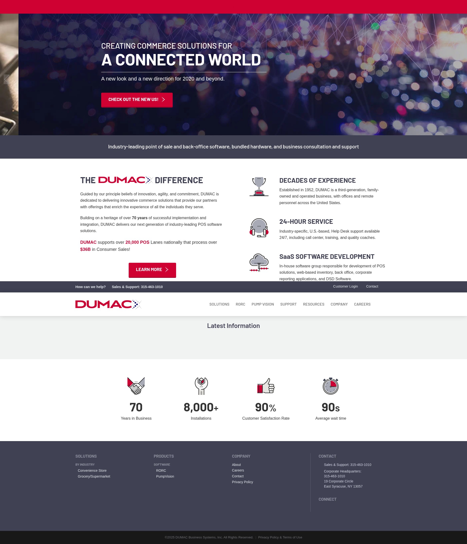 Screenshot of www.dumac.com