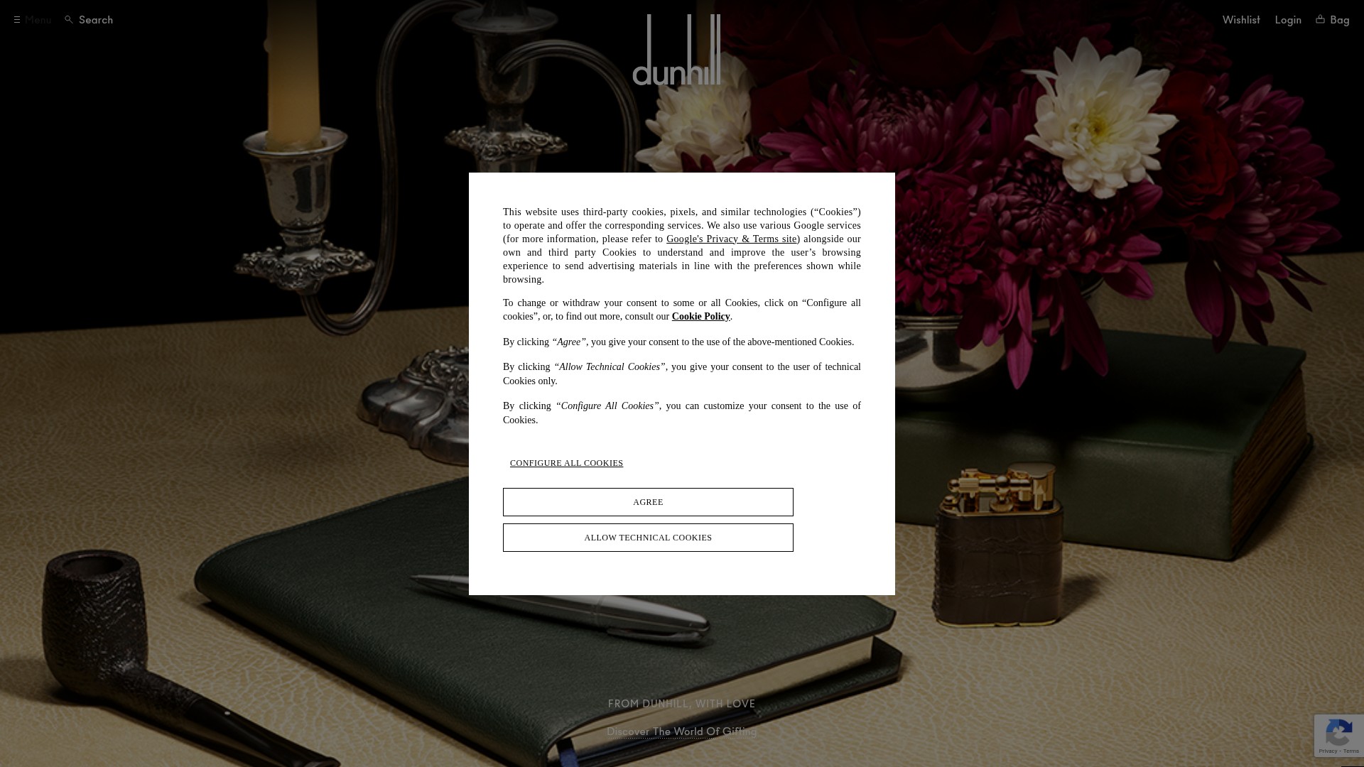 Screenshot of www.dunhill.com