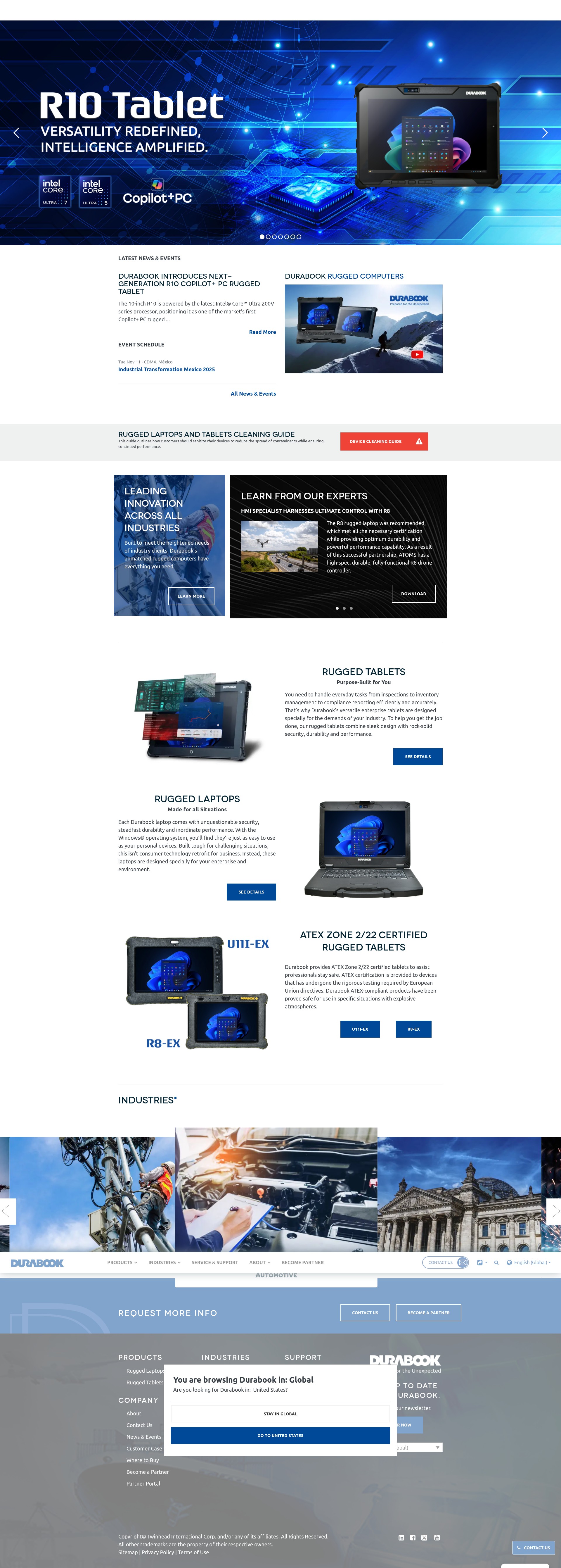 Screenshot of www.durabook.com