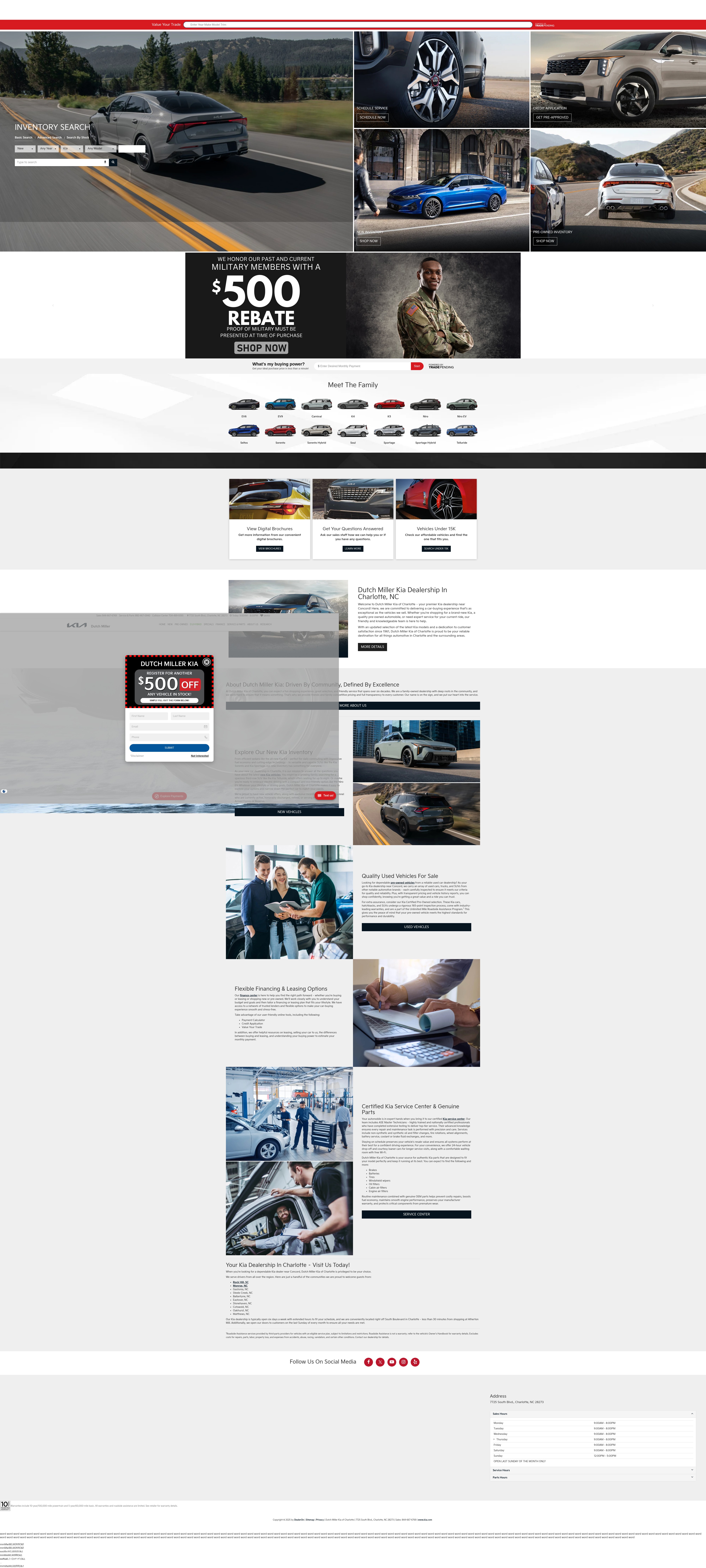 Screenshot of www.dutchmillerclt.com