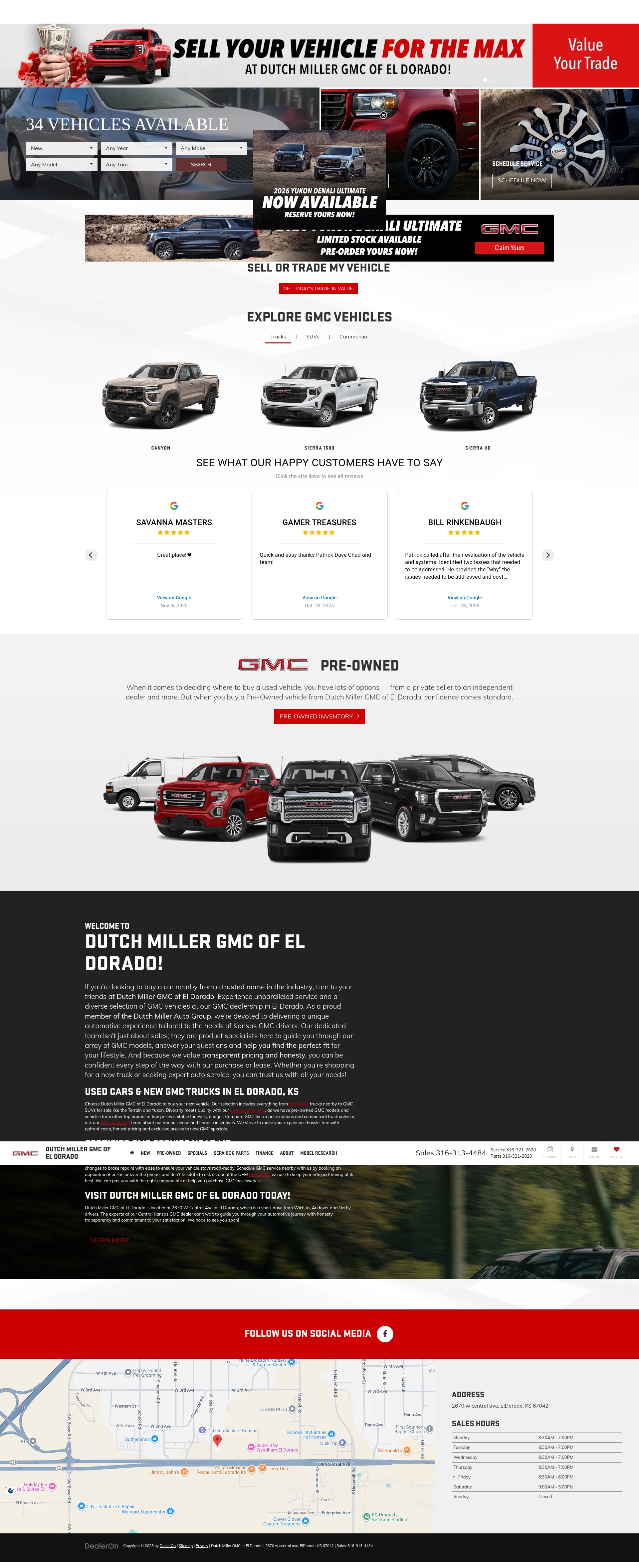 Screenshot of www.dutchmillerofeldorado.com