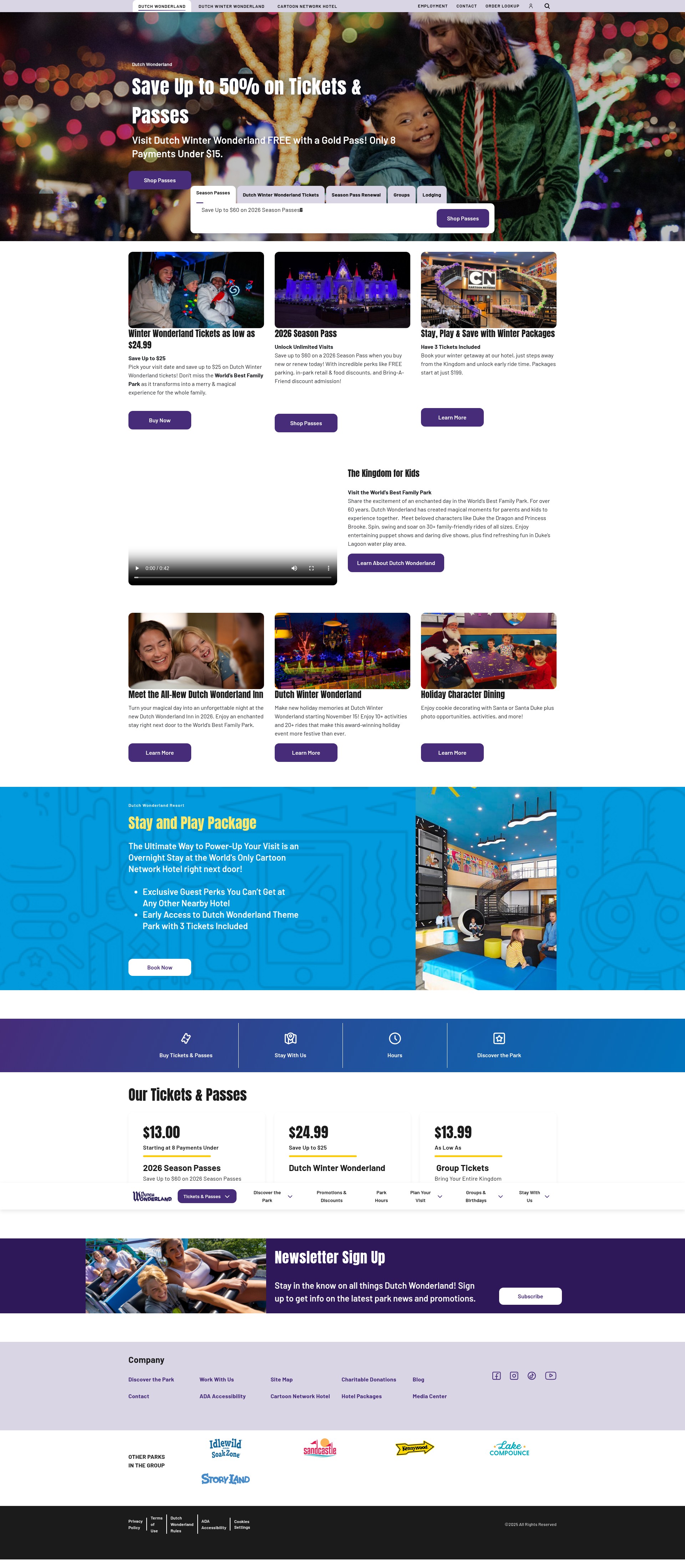 Screenshot of www.dutchwonderland.com