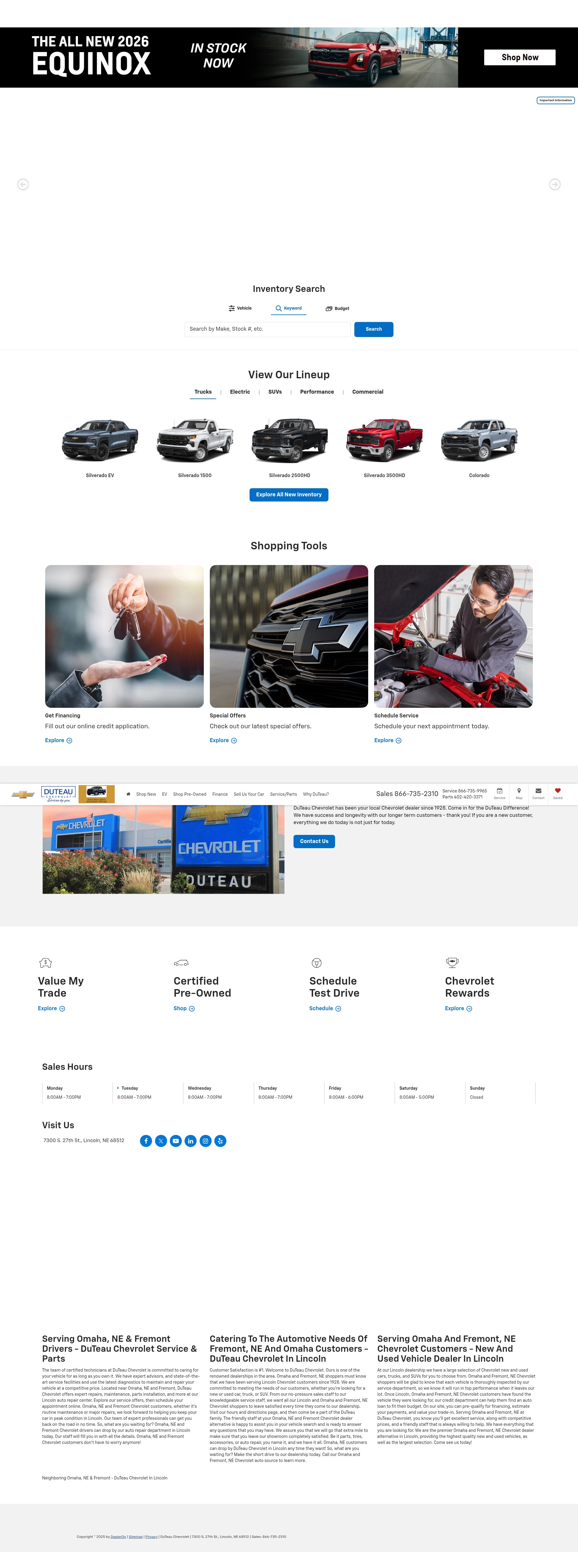 Screenshot of www.duteauchevrolet.com