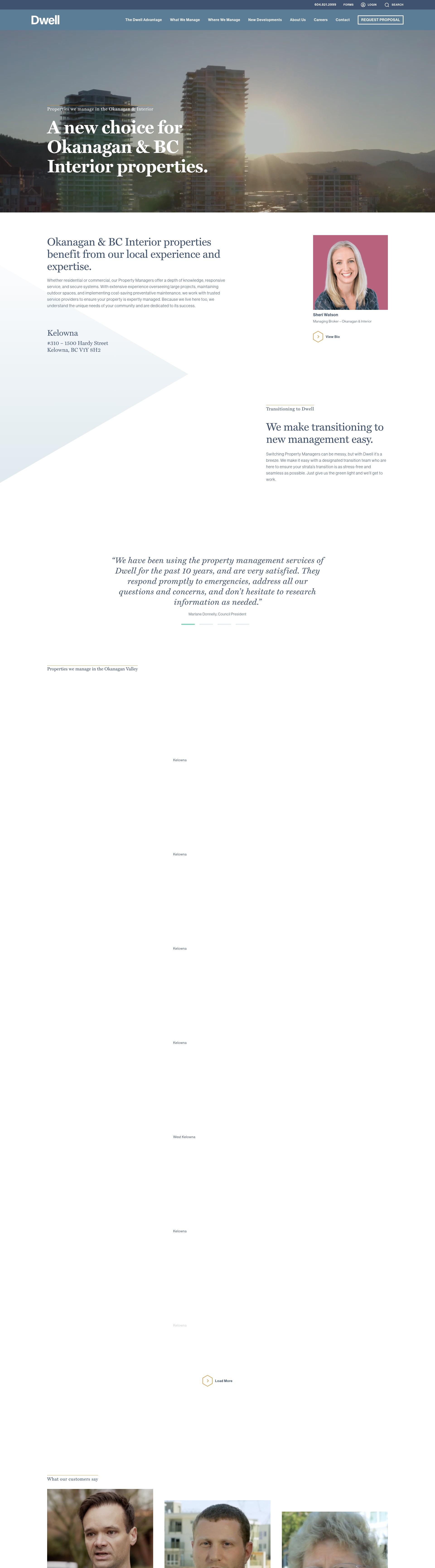Screenshot of www.dwellproperty.ca