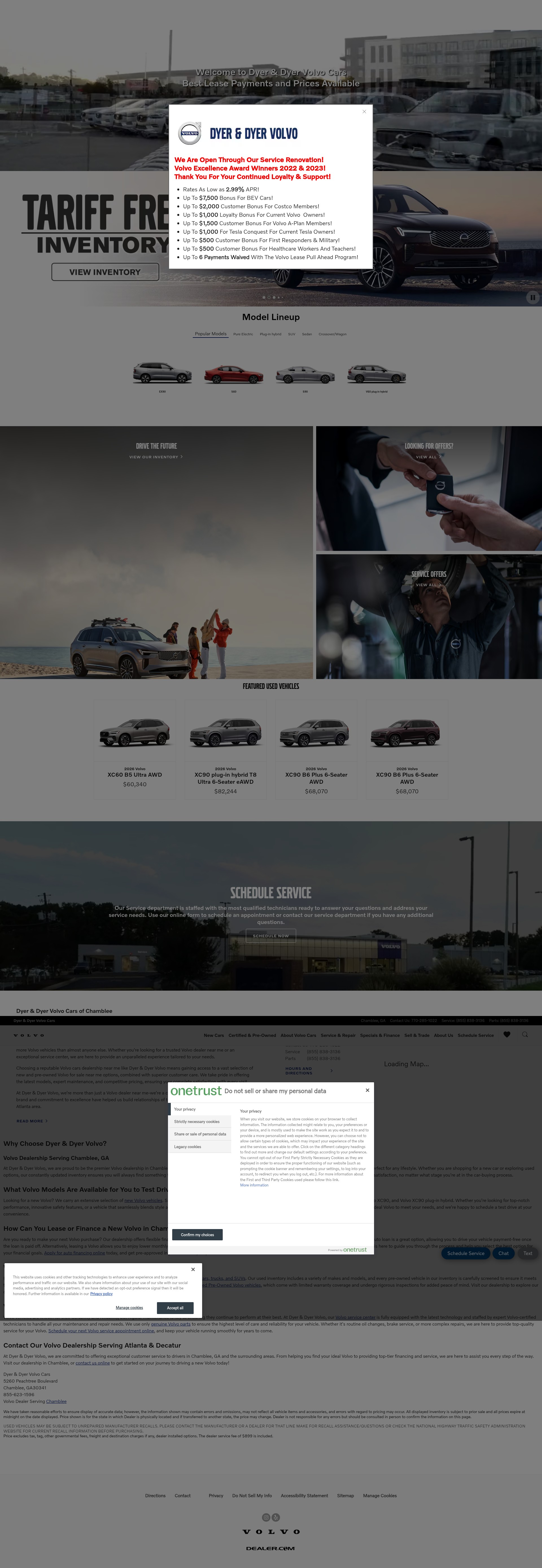 Screenshot of www.dyervolvocars.com