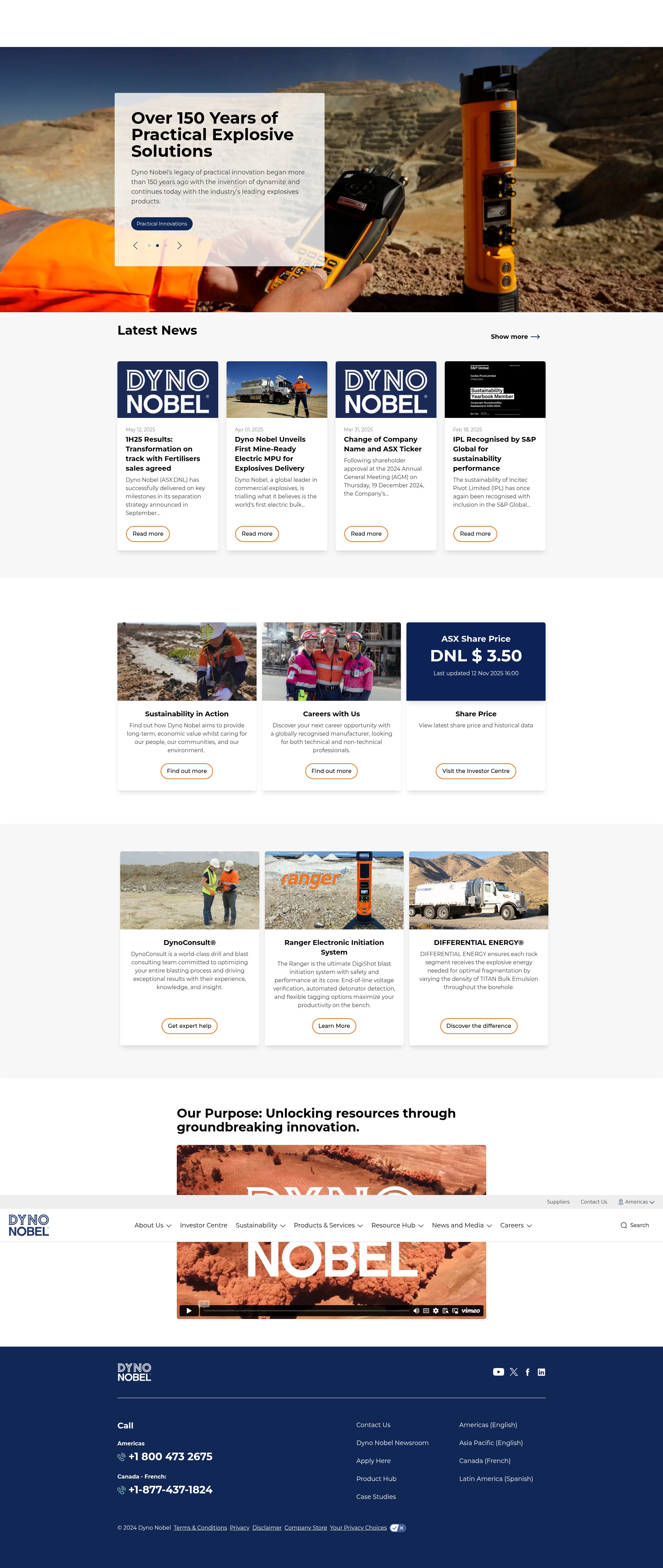 Screenshot of www.dynonobel.com