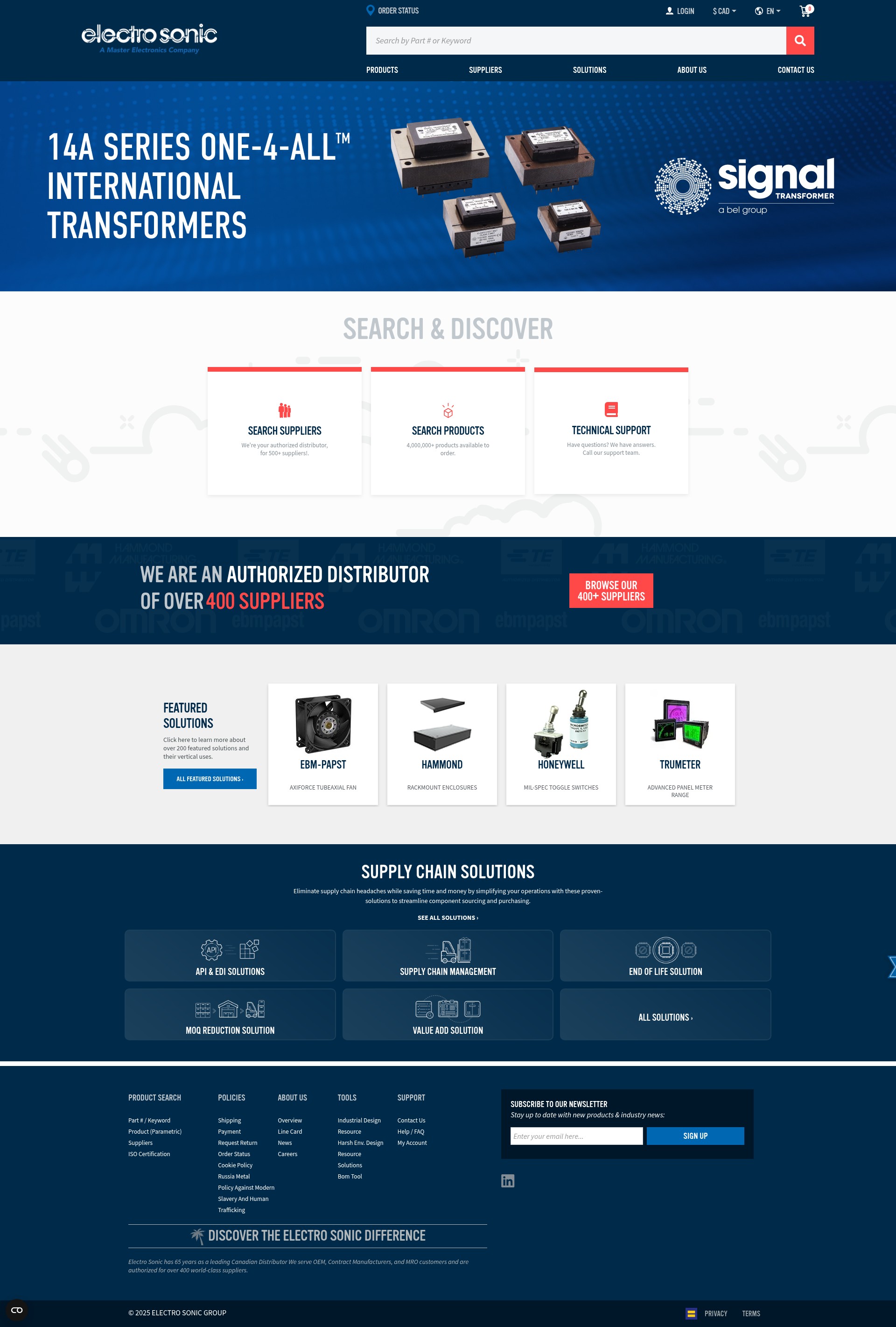 Screenshot of www.e-sonic.com