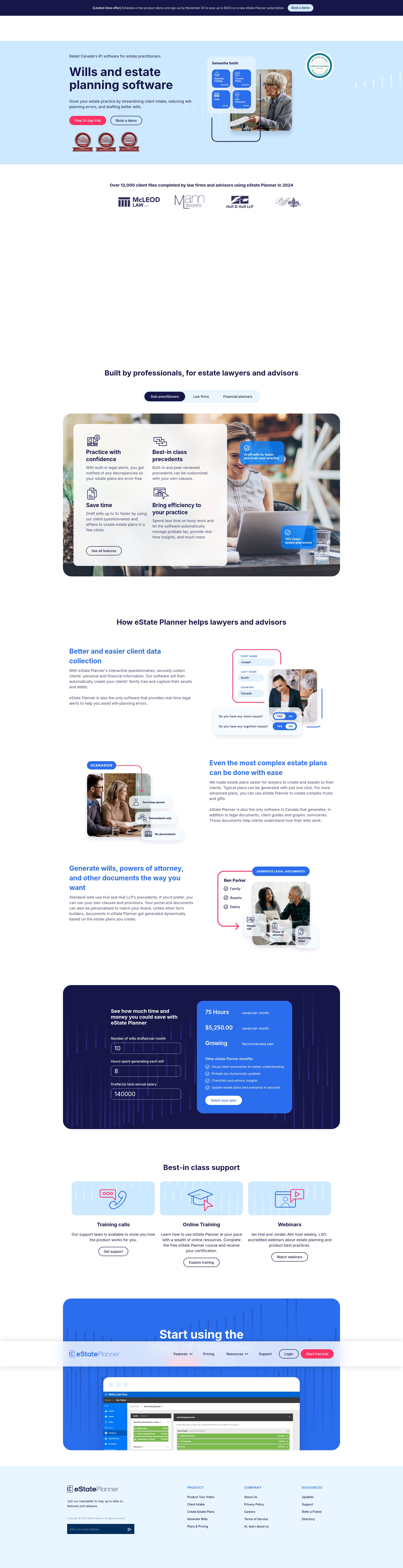 Screenshot of www.e-stateplanner.com