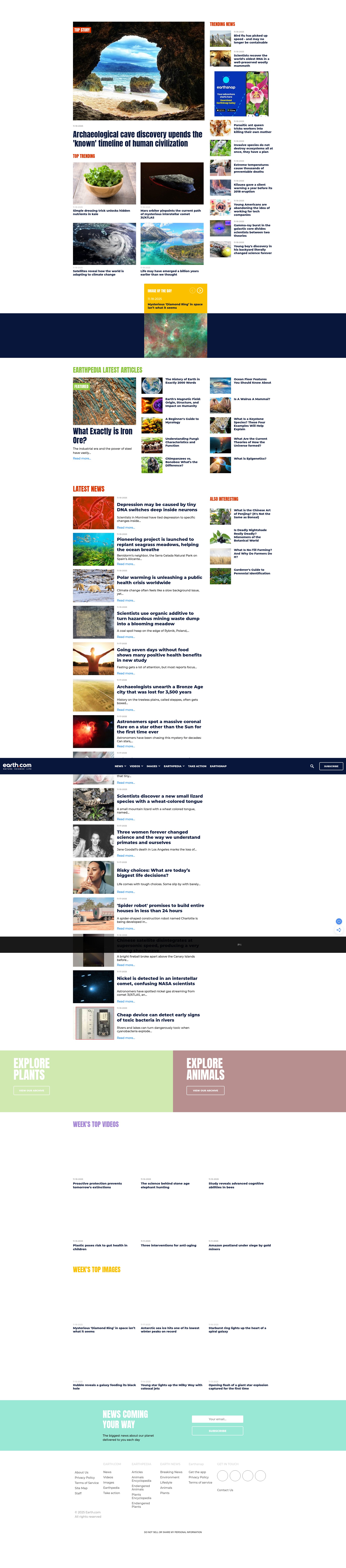 Screenshot of www.earth.com