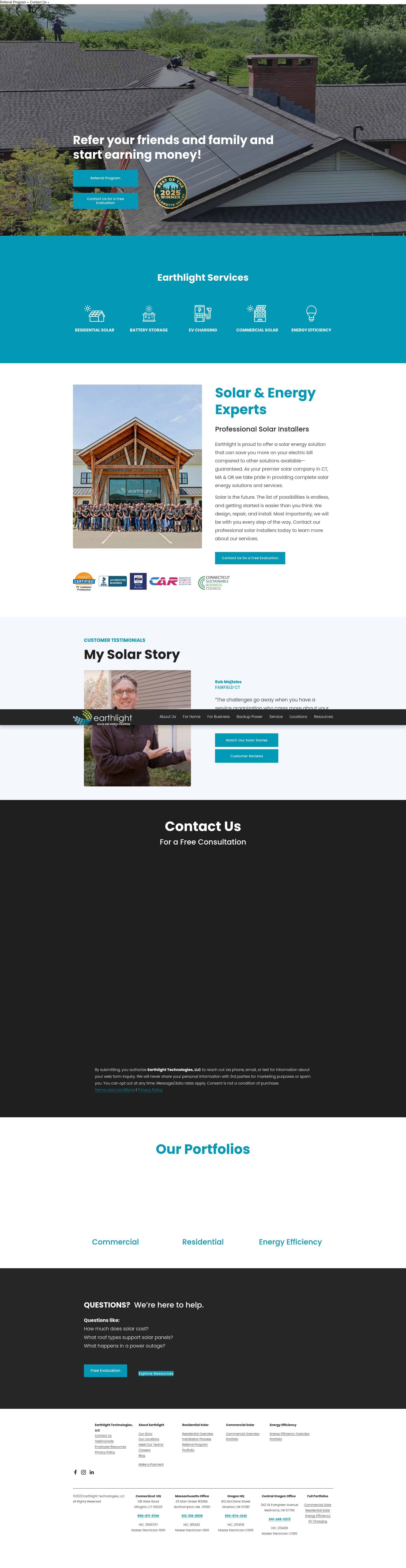 Screenshot of www.earthlighttech.com