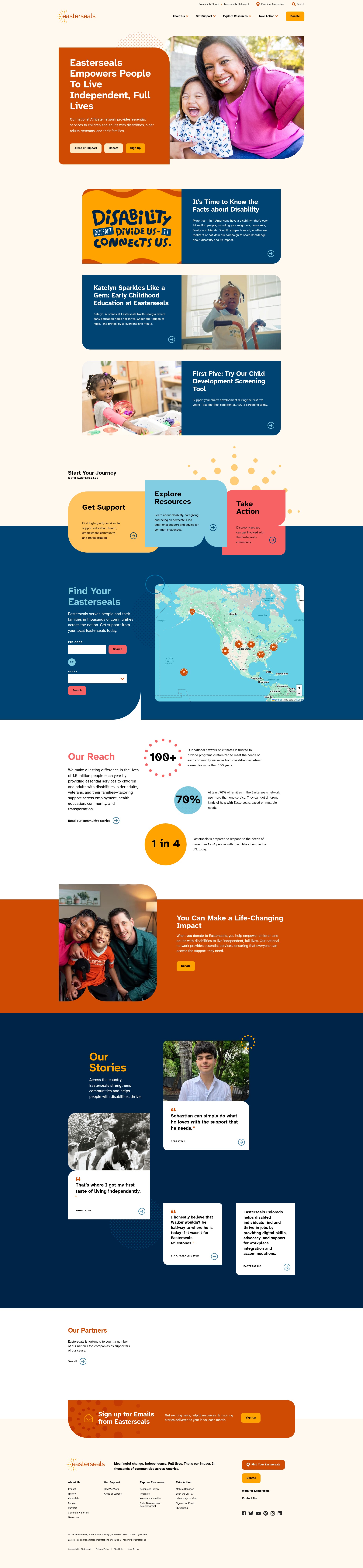 Screenshot of www.easterseals.com