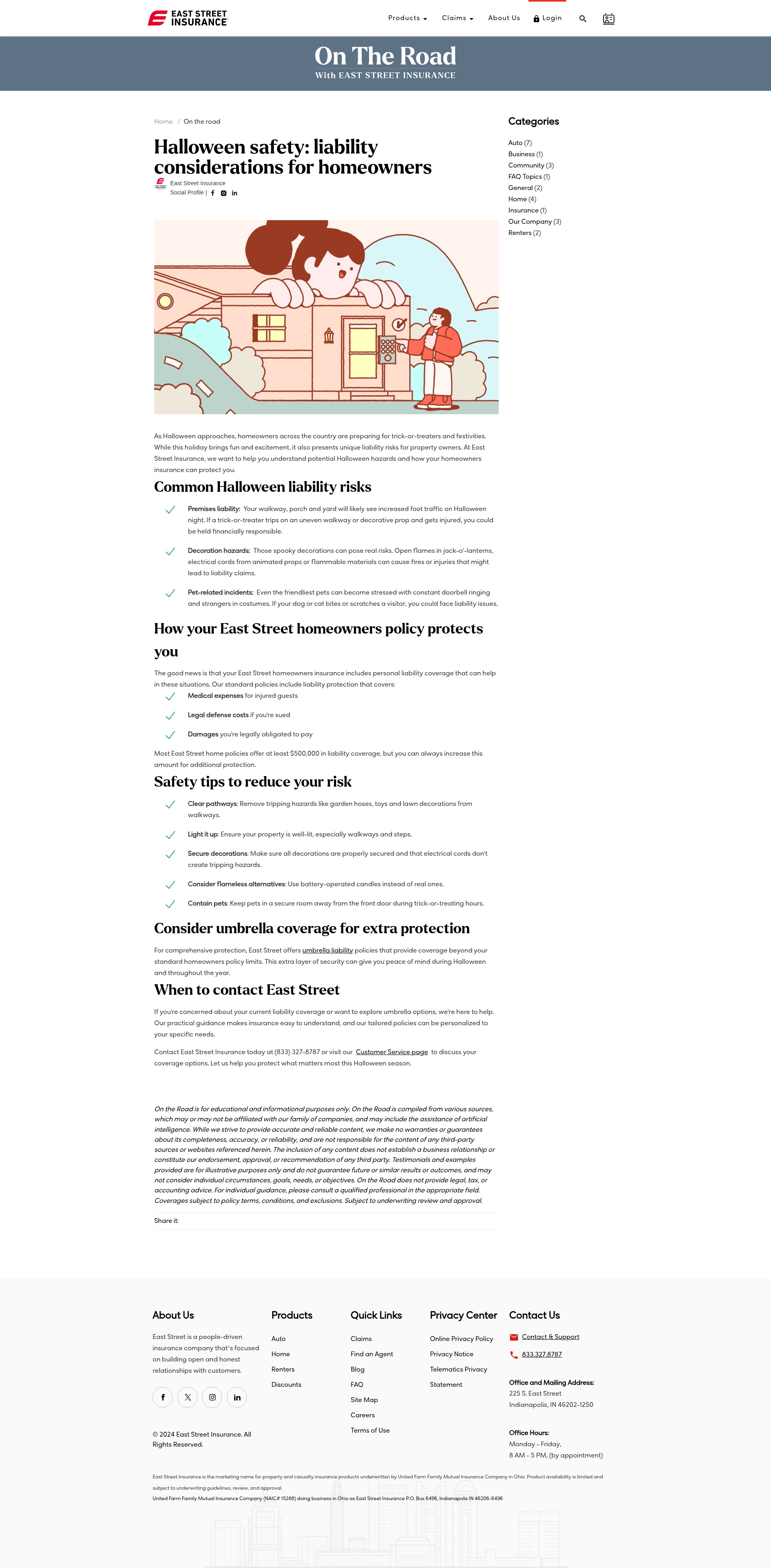 Screenshot of www.eaststreetins.com