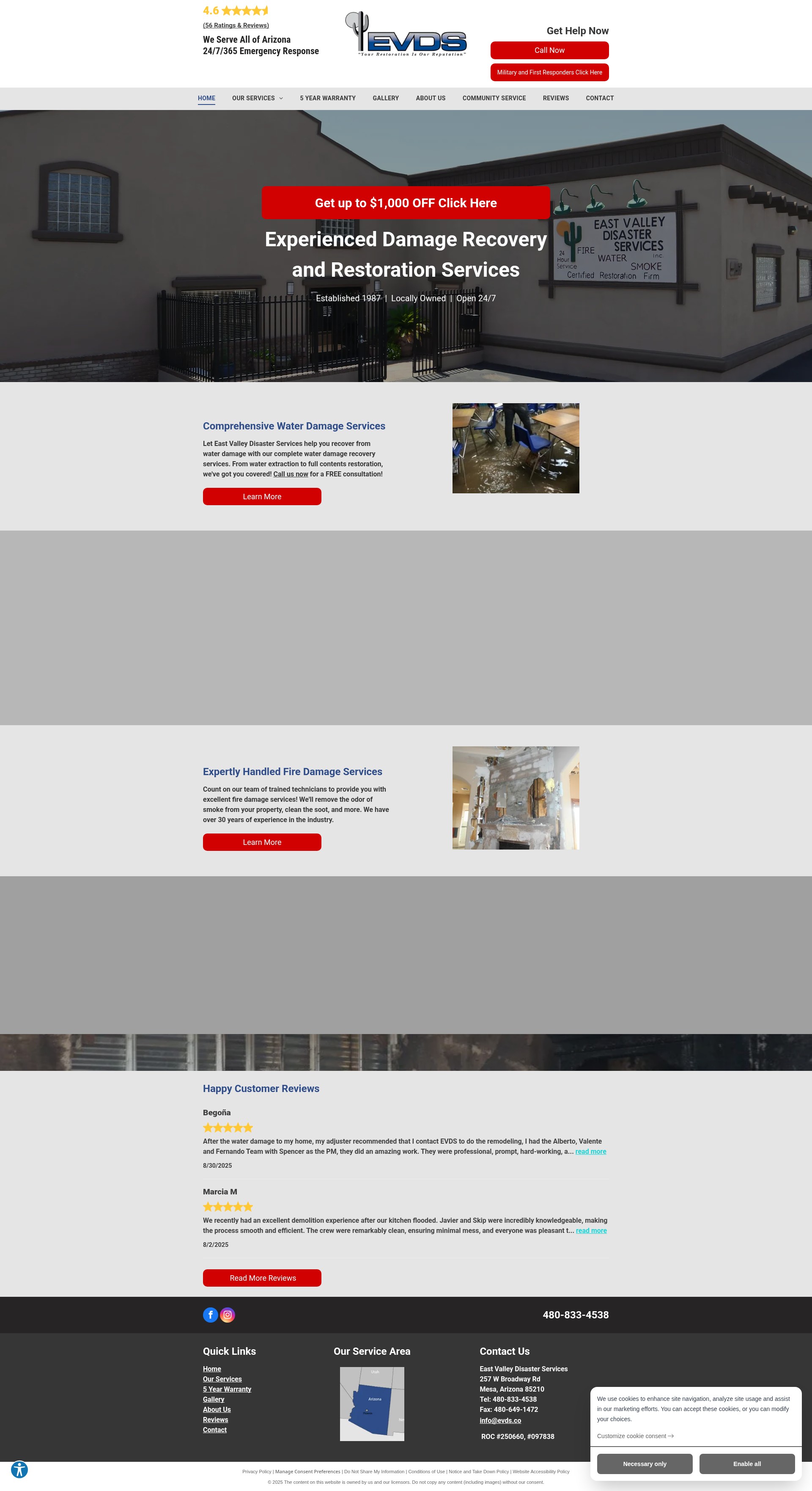 Screenshot of www.eastvalleydisaster.com