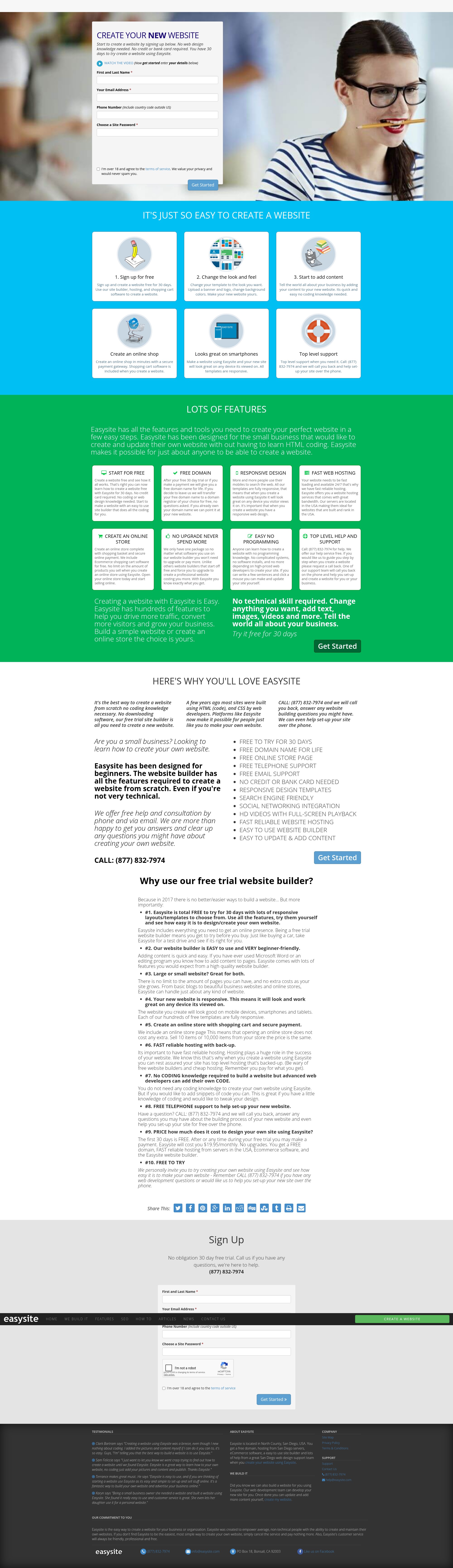 Screenshot of www.easysite.com