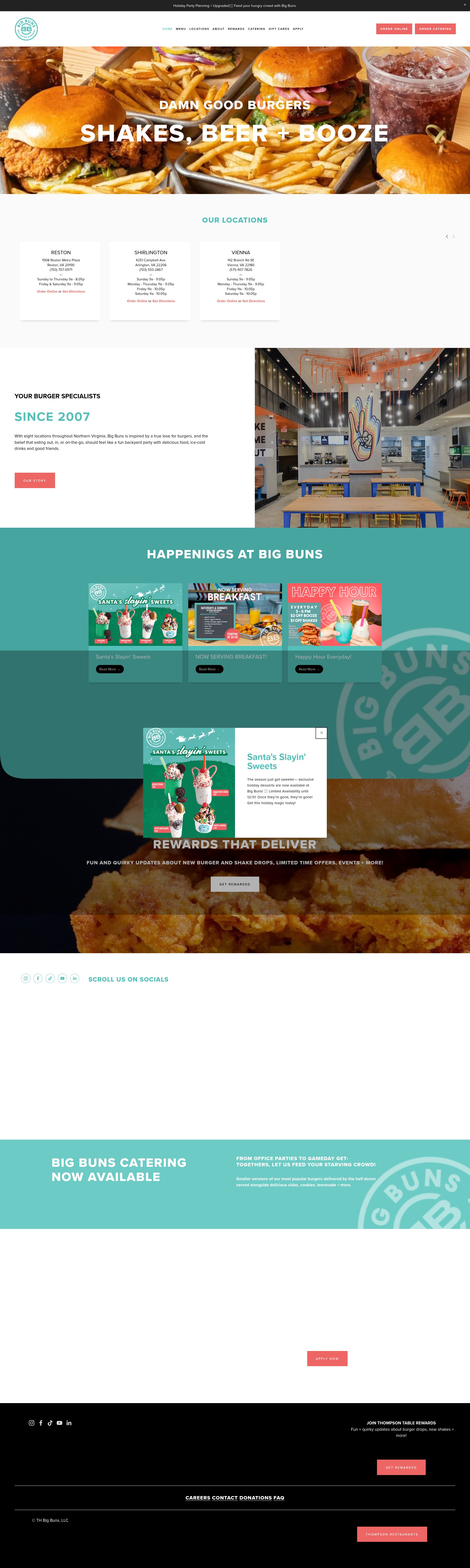 Screenshot of www.eatbigbuns.com