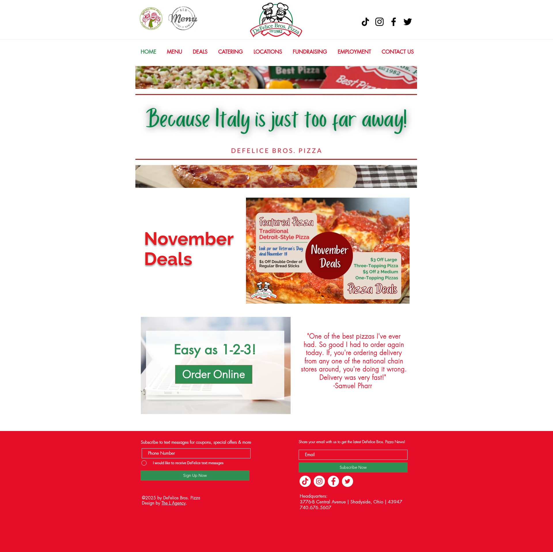 Screenshot of www.eatdefelice.com