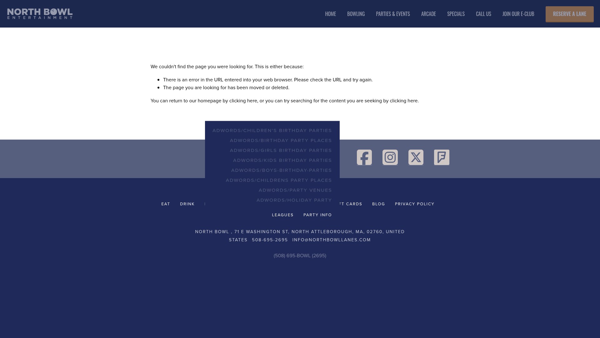 Screenshot of www.eatdrinkbowl.com