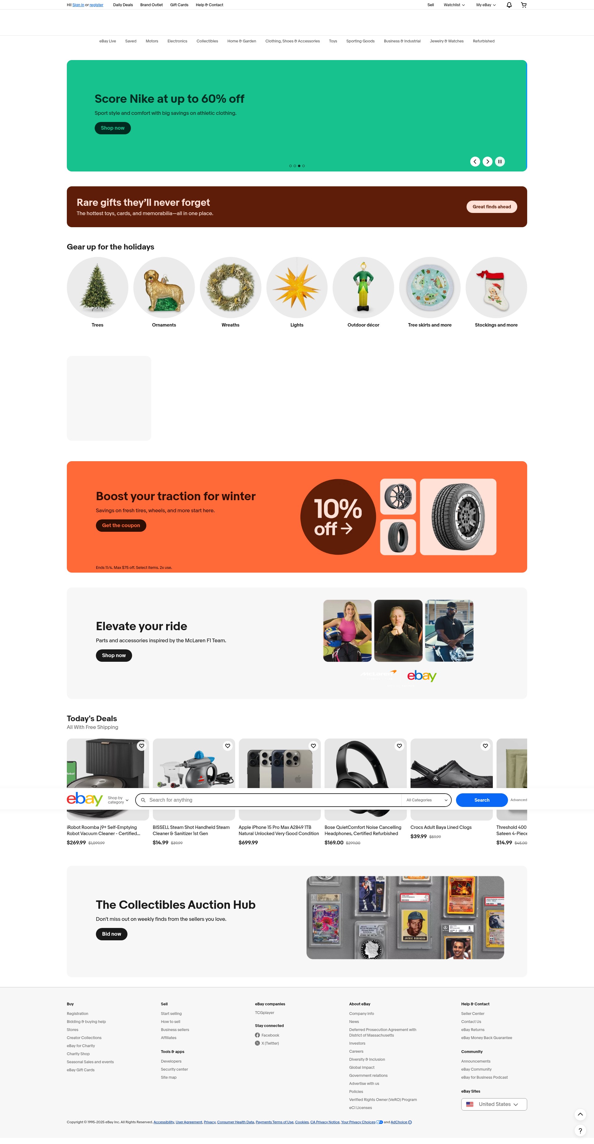 Screenshot of www.ebay.com