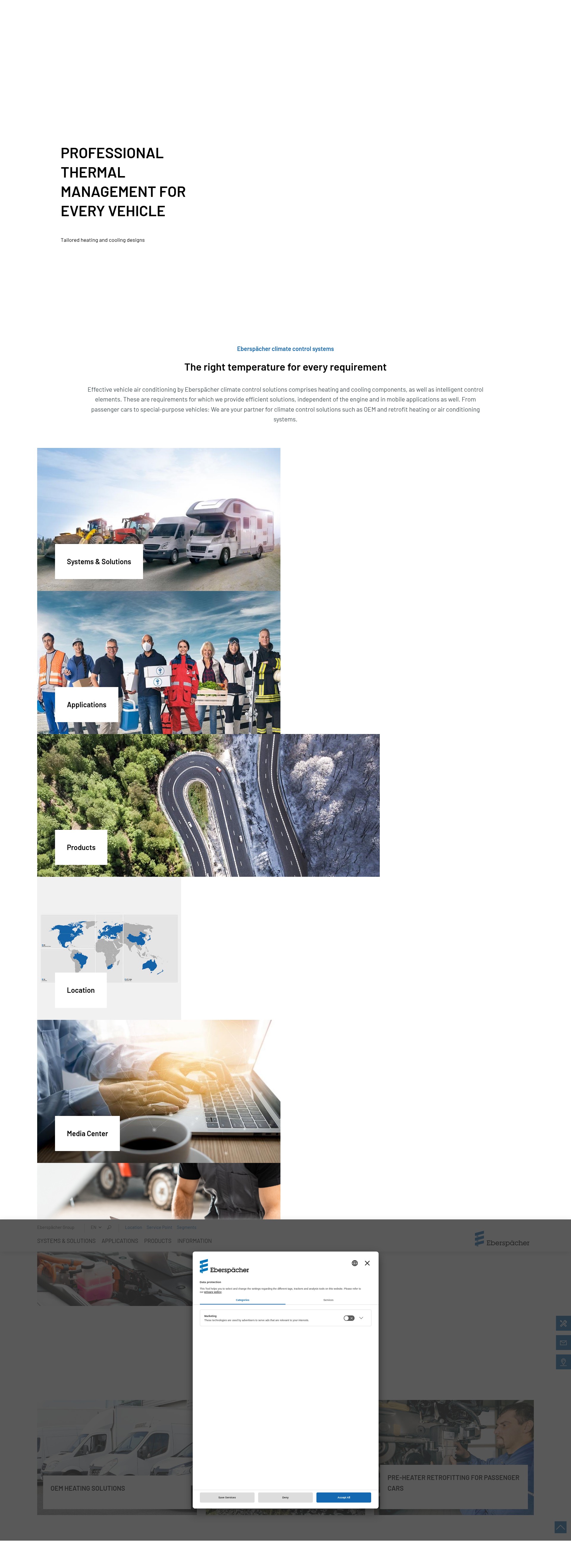 Screenshot of www.eberspaecher-climate.com