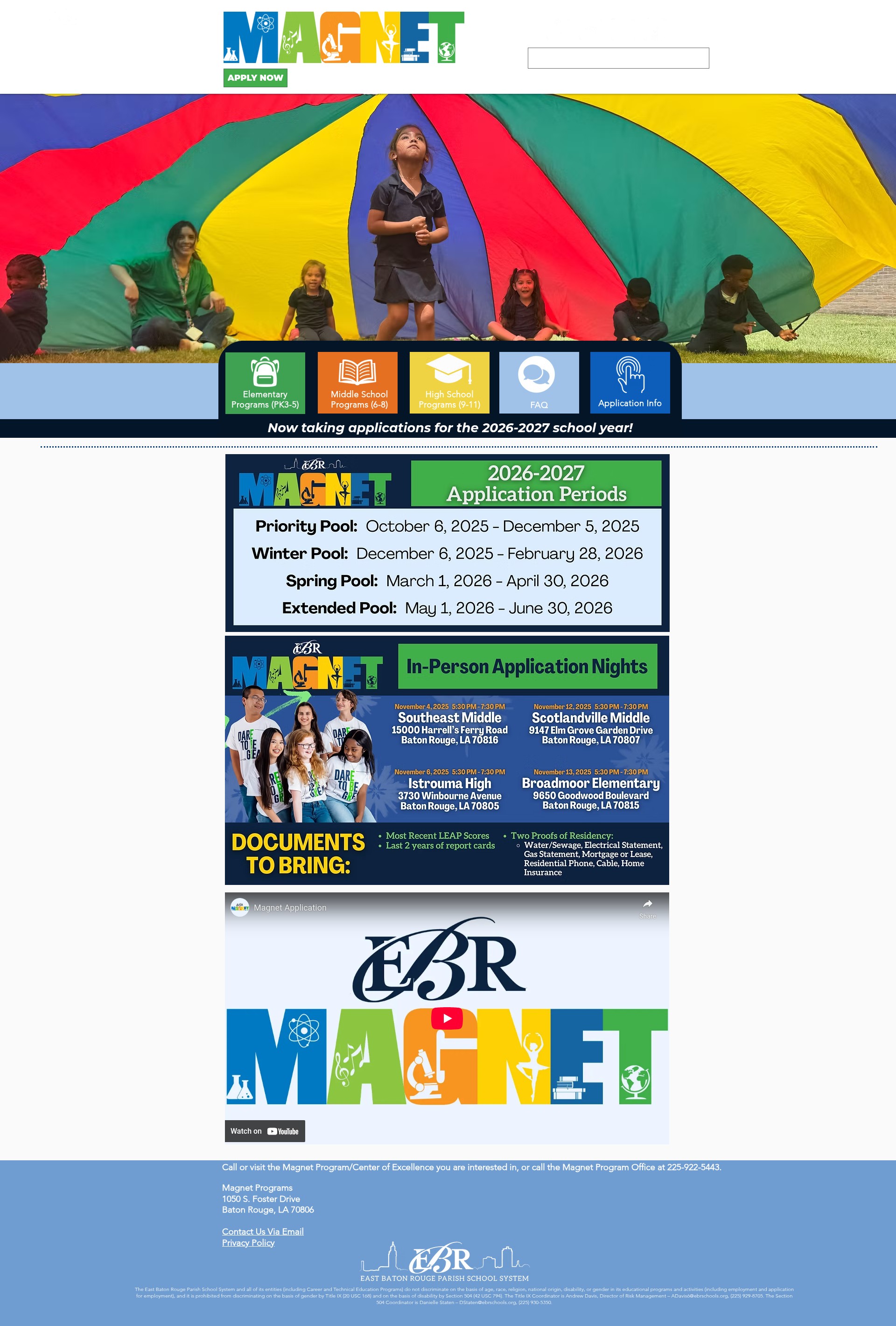 Screenshot of www.ebrmagnet.org