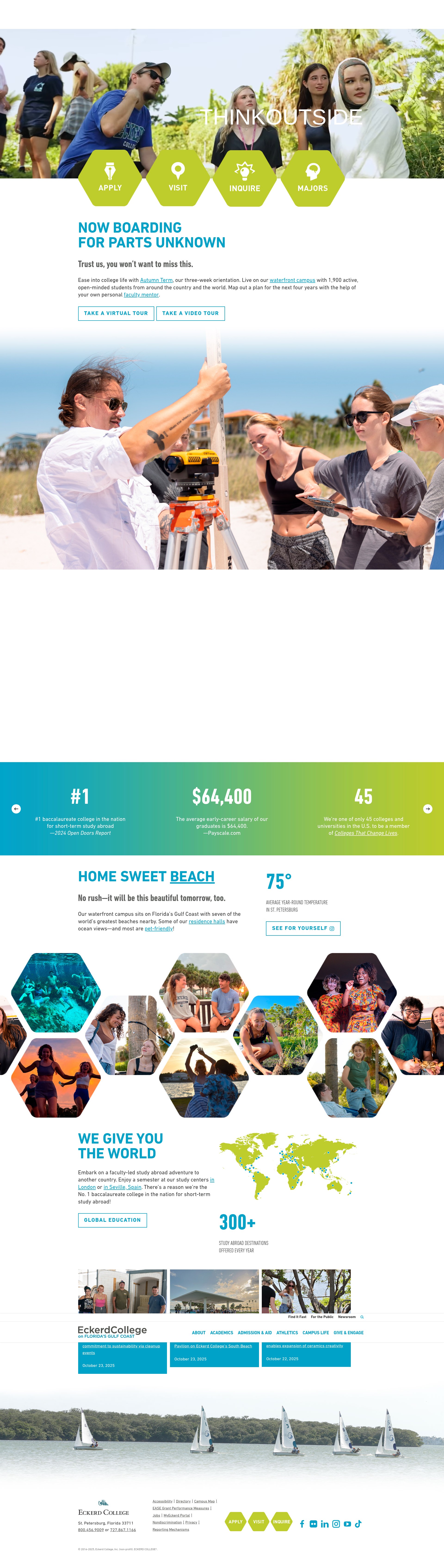 Screenshot of www.eckerd.edu