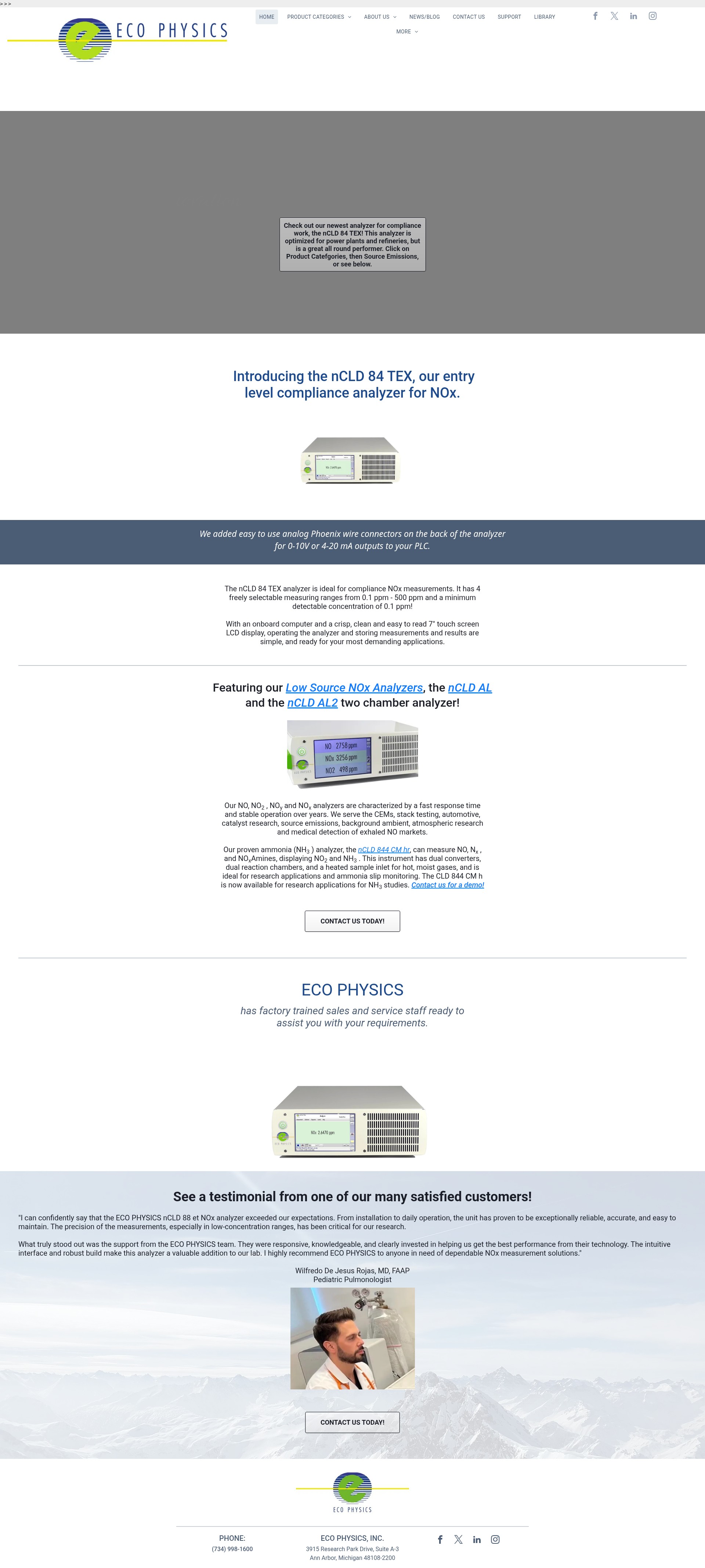 Screenshot of www.ecophysics-us.com
