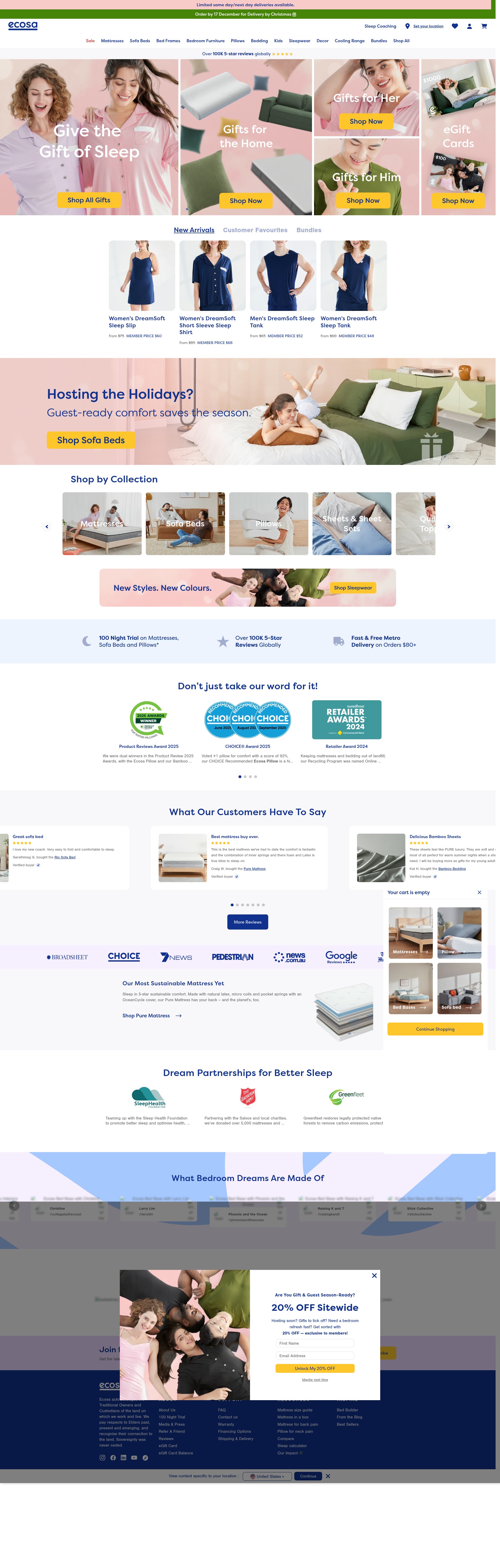 Screenshot of www.ecosa.co.nz