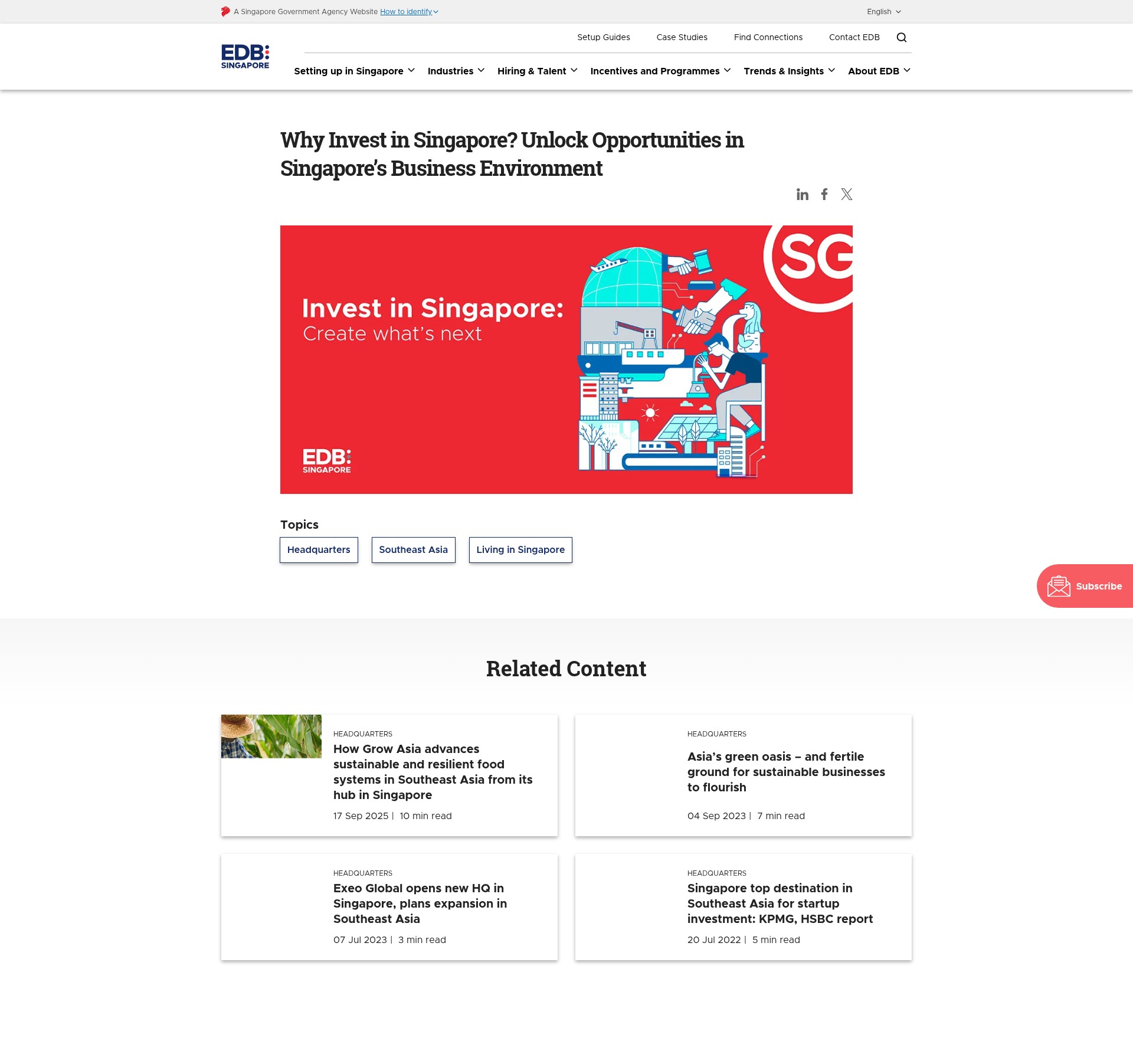 Screenshot of www.edb.gov.sg